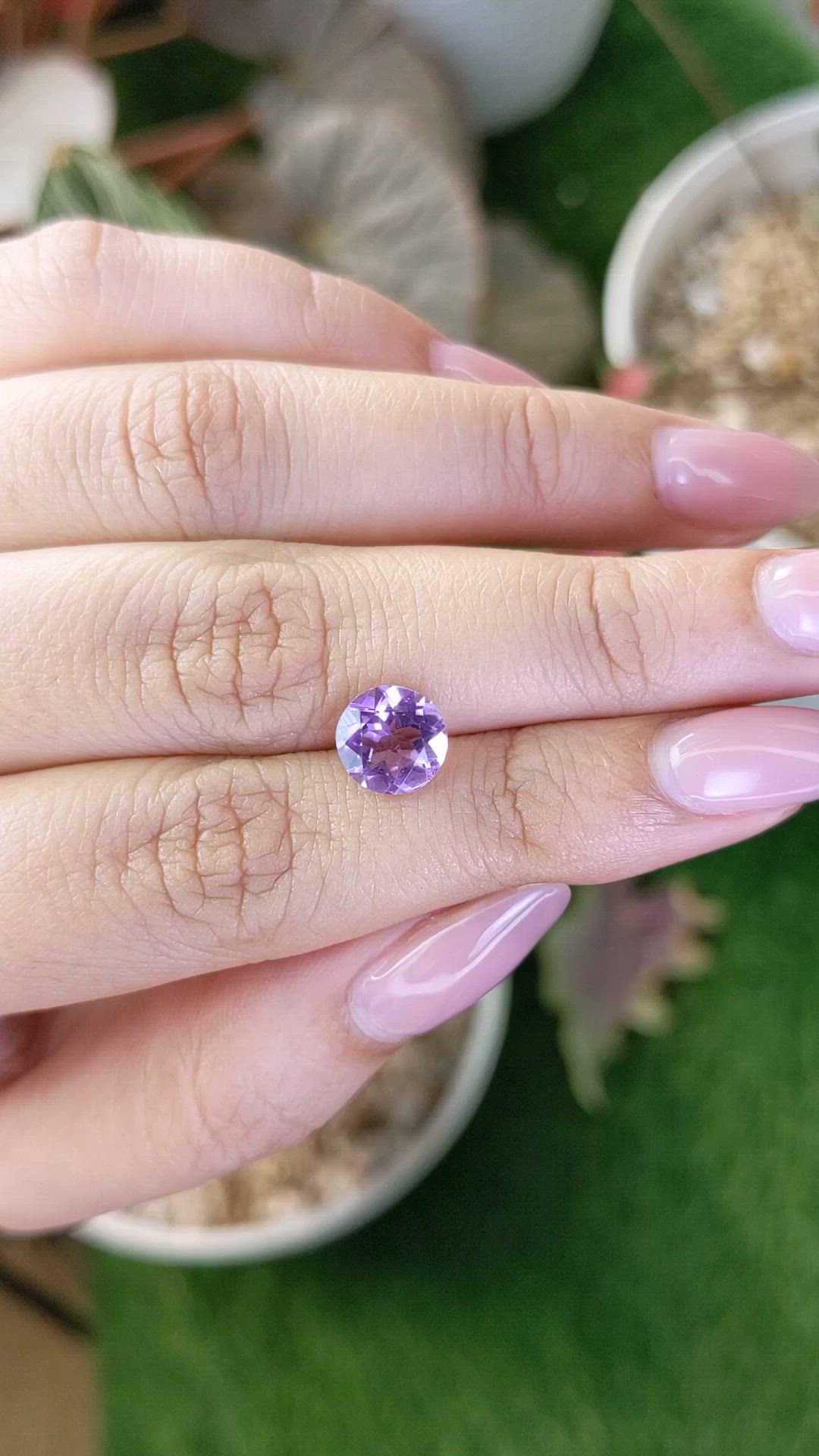 1.69 Ct. Purple Amethyst from Ceylon (Sri Lanka) Size Video