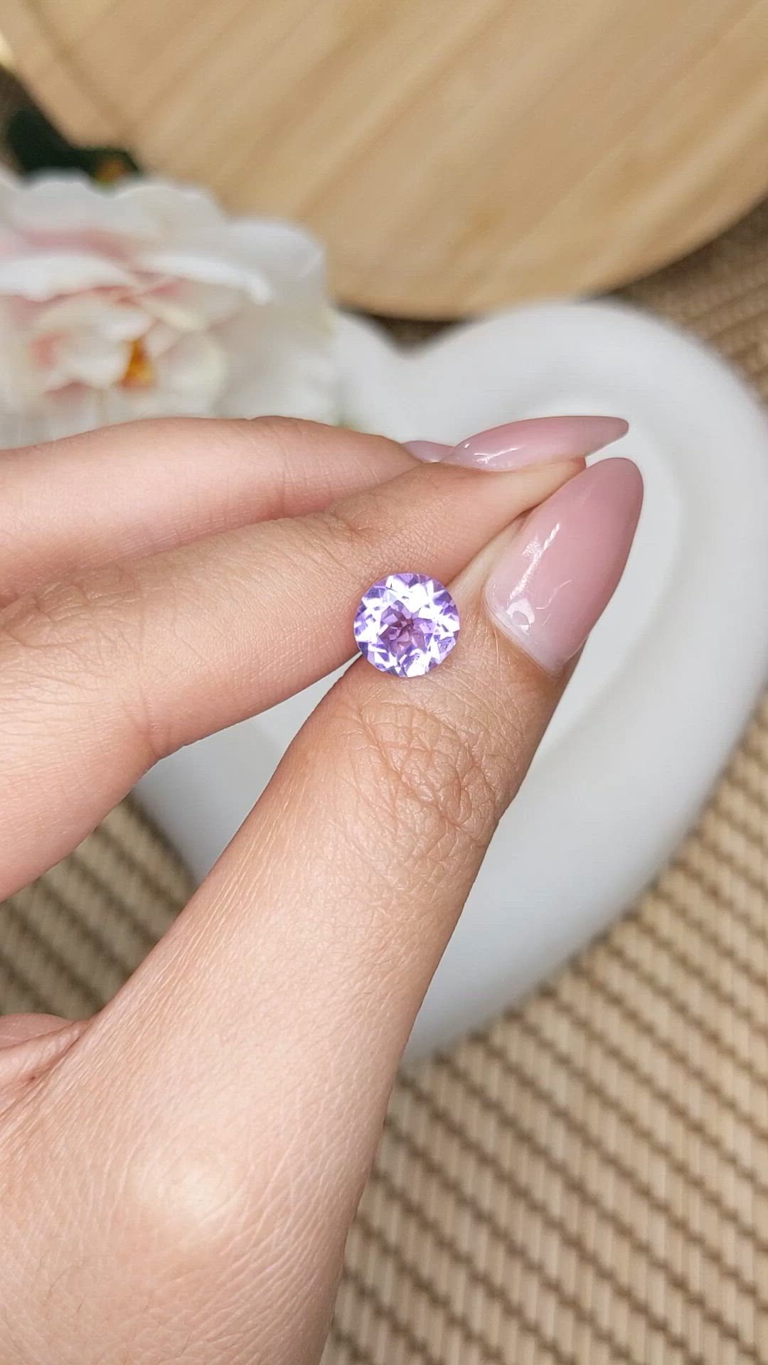 1.69 Ct. Purple Amethyst from Ceylon (Sri Lanka) Size Video