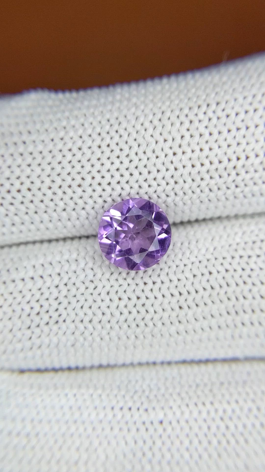 1.69 Ct. Purple Amethyst from Ceylon (Sri Lanka) Size Video