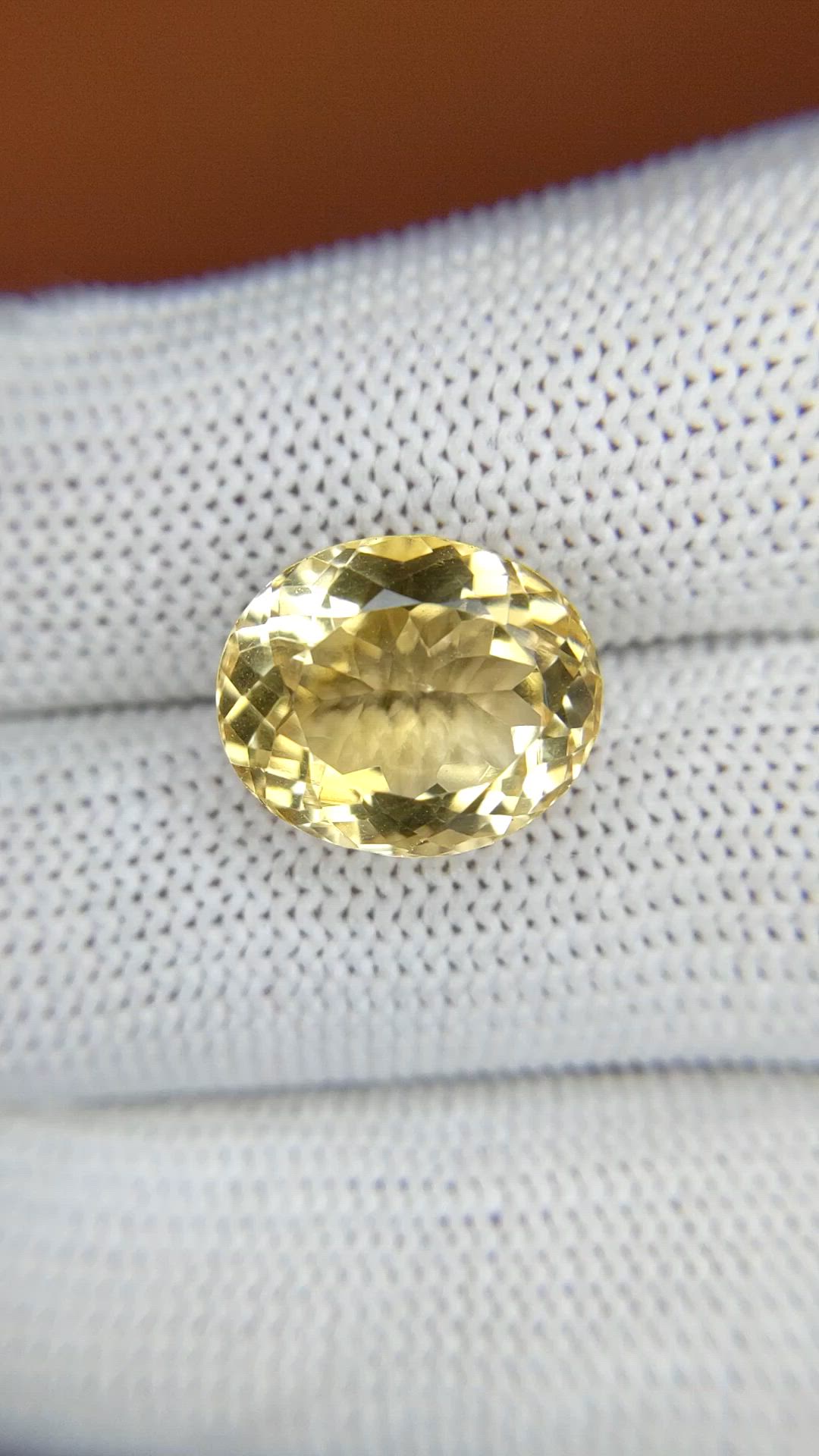 8.39 Ct. Yellow Citrine from Ceylon (Sri Lanka) Size Video