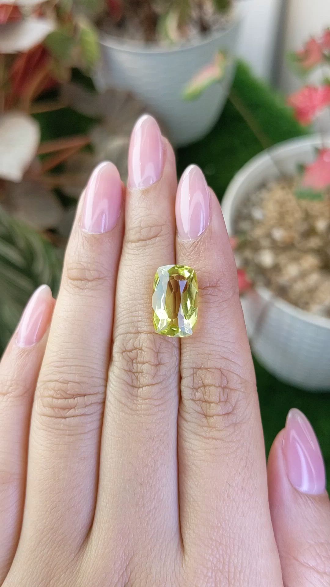 6.64 Ct. Lemon Quartz from Madagascar Size Video