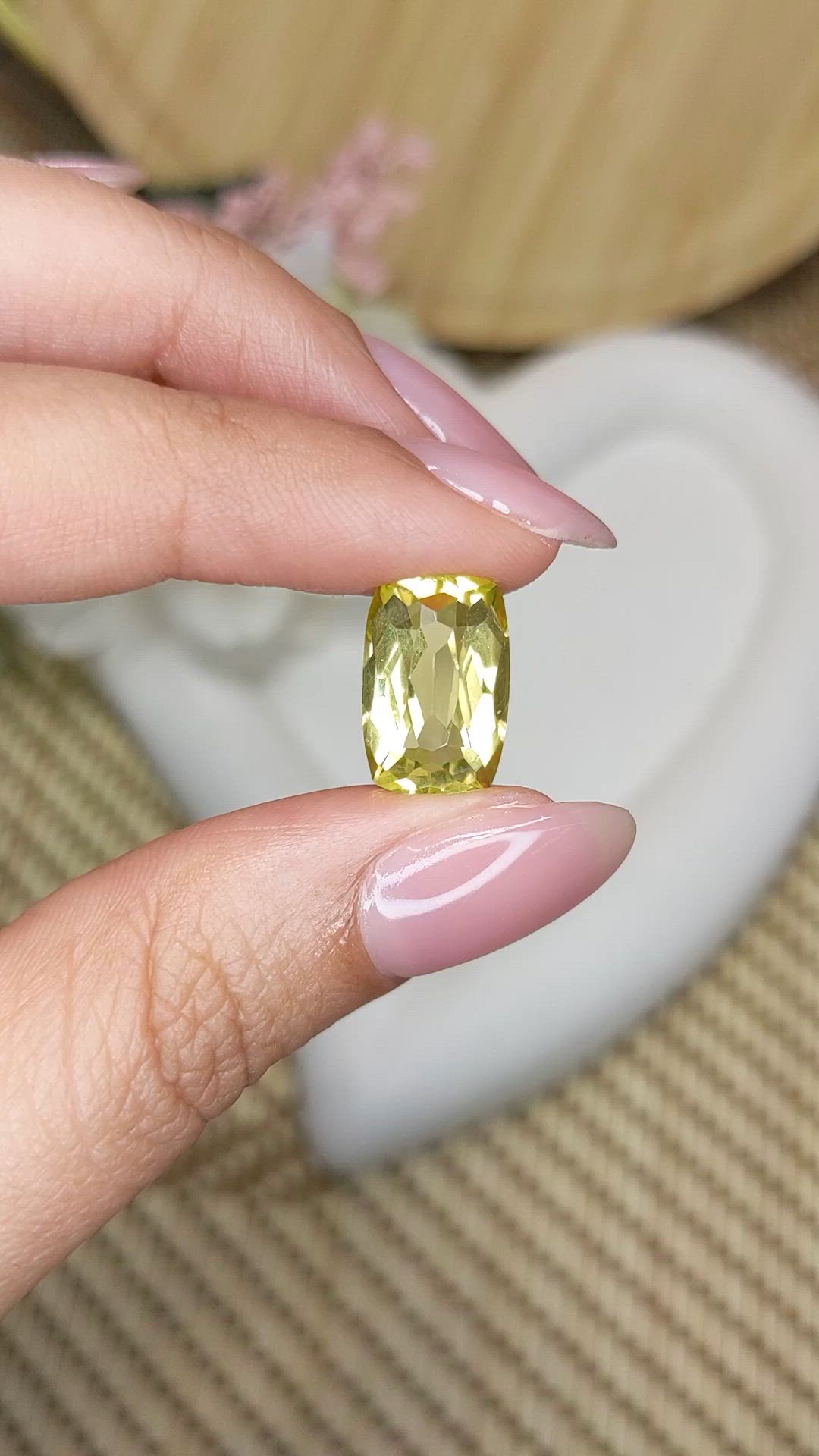 6.64 Ct. Lemon Quartz from Madagascar Size Video