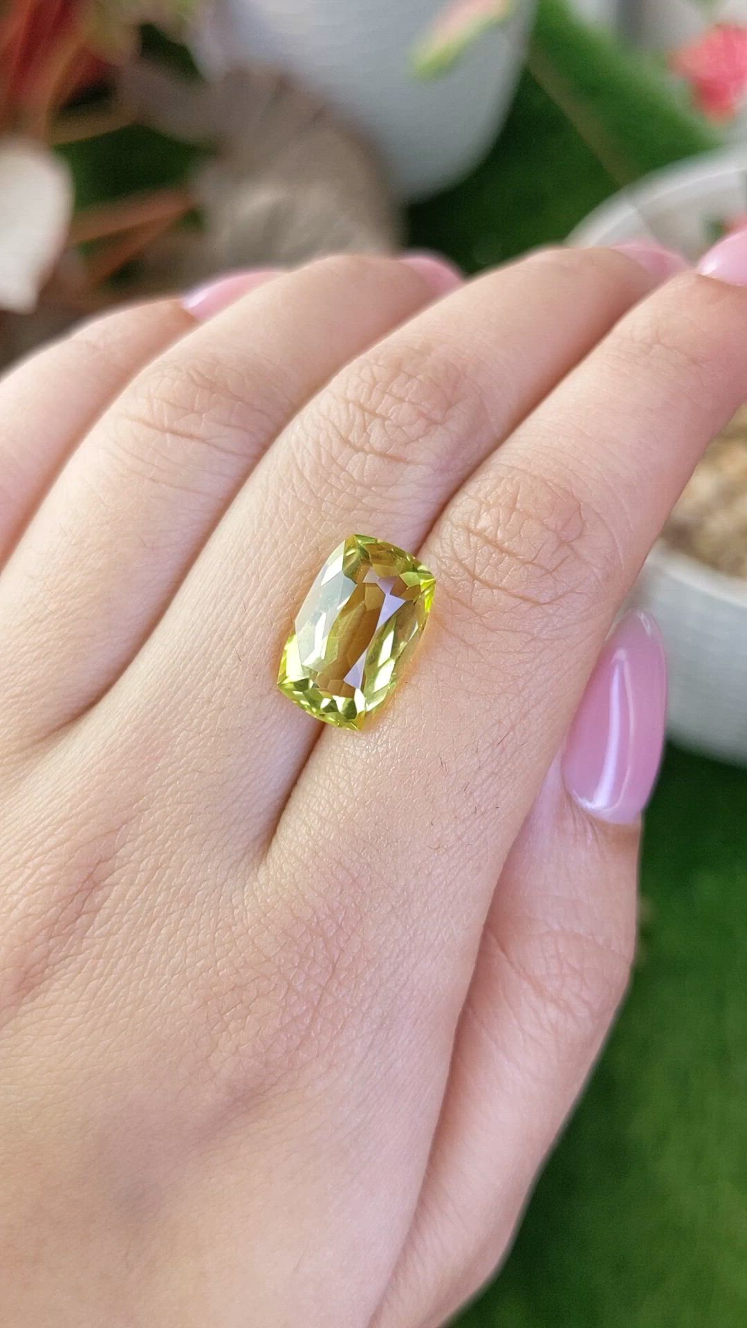 6.64 Ct. Lemon Quartz from Madagascar Size Video