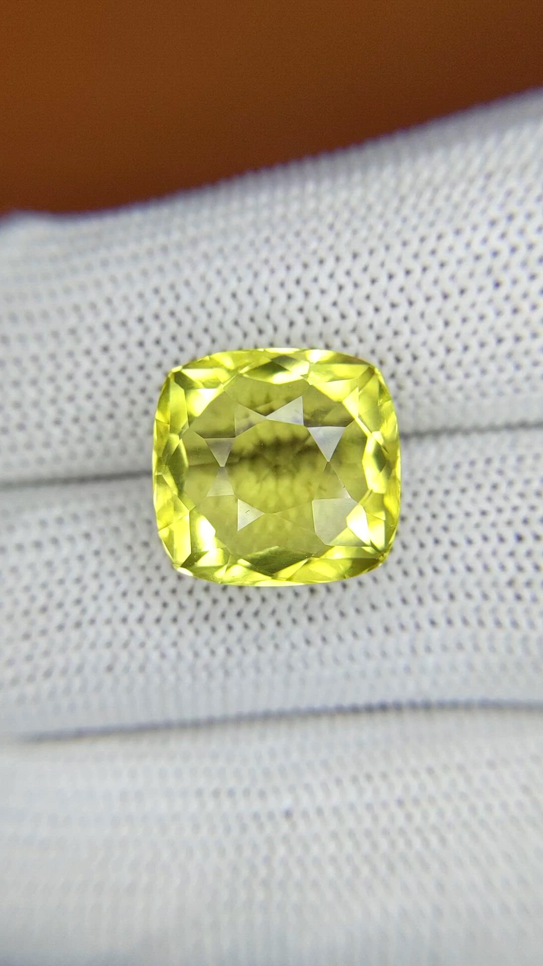 9.90 Ct. Yellow Quartz from Madagascar Size Video