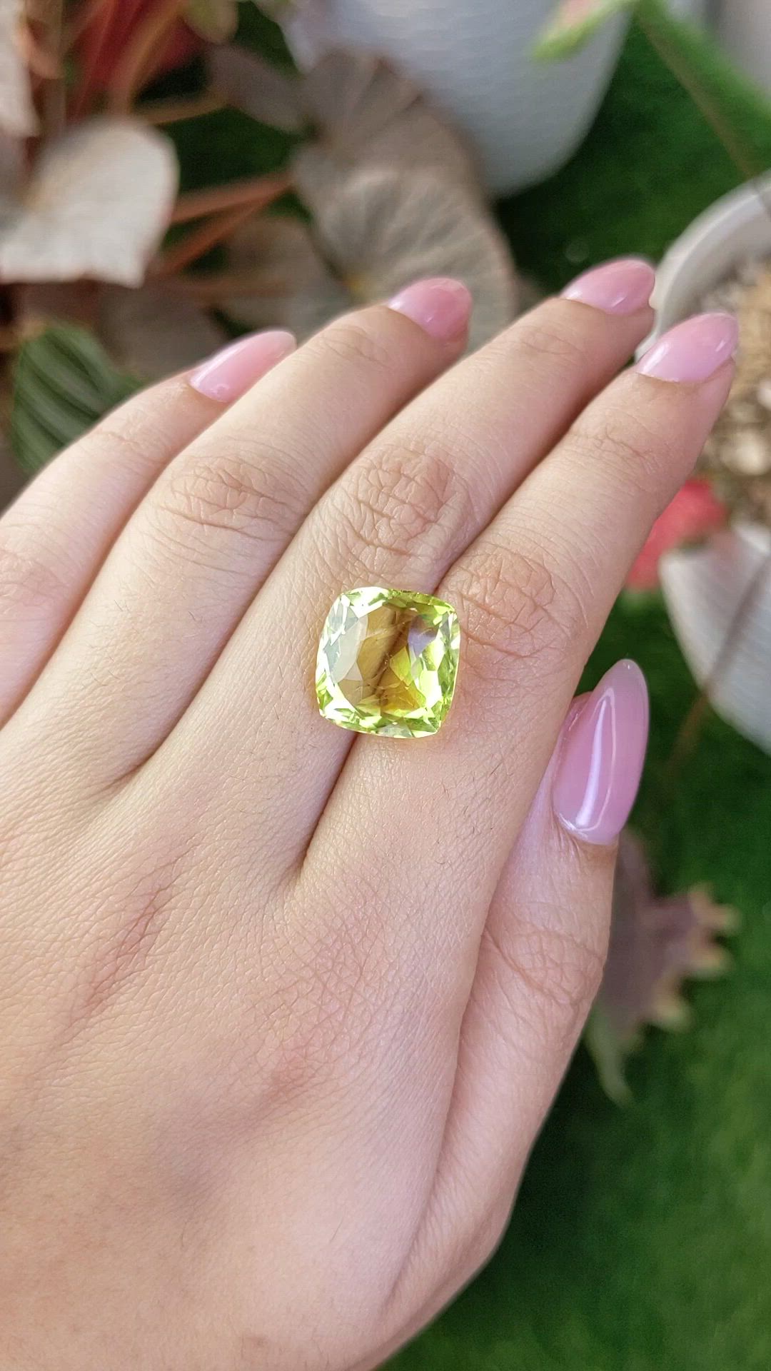 9.90 Ct. Yellow Quartz from Madagascar Size Video