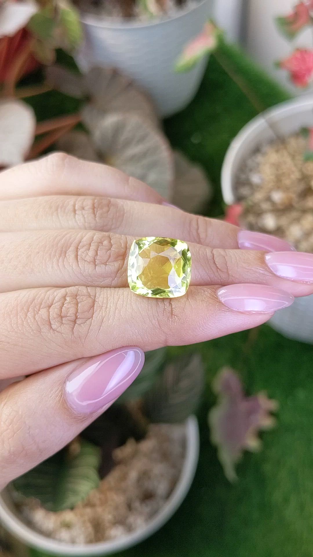9.90 Ct. Yellow Quartz from Madagascar Size Video