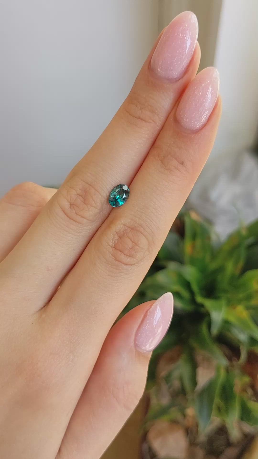 1.30 Ct. Greenish Blue Zircon from Cambodia Size Video