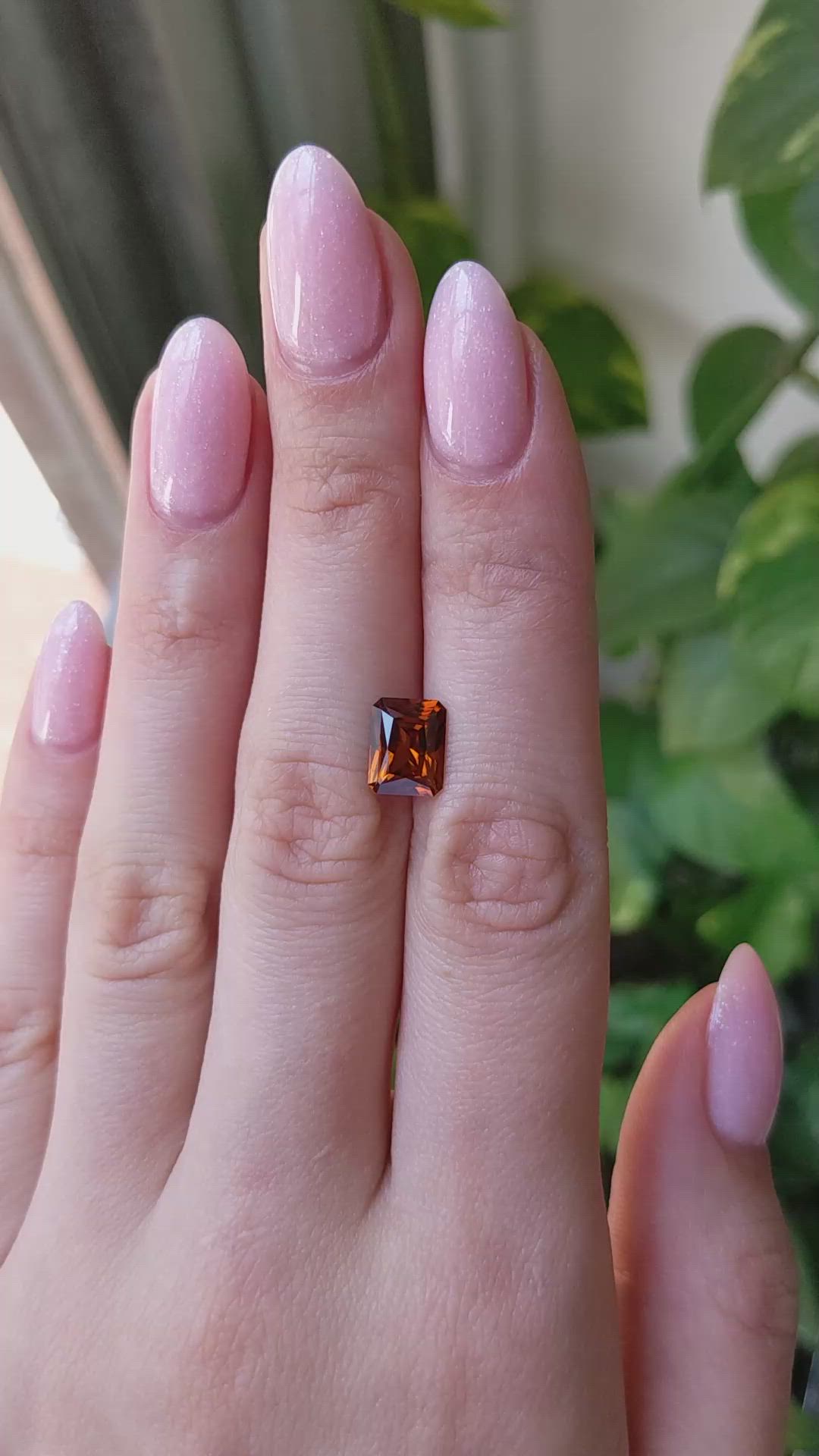 3.24 Ct. Brownish Orange Zircon from Tanzania Size Video