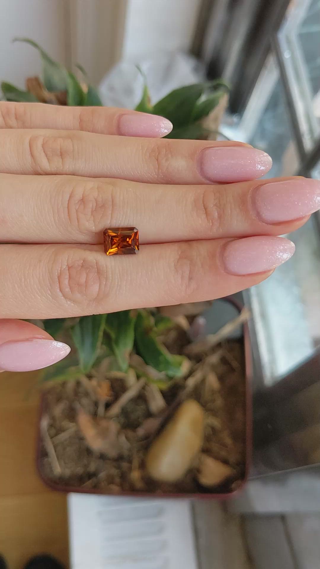 3.24 Ct. Brownish Orange Zircon from Tanzania Size Video