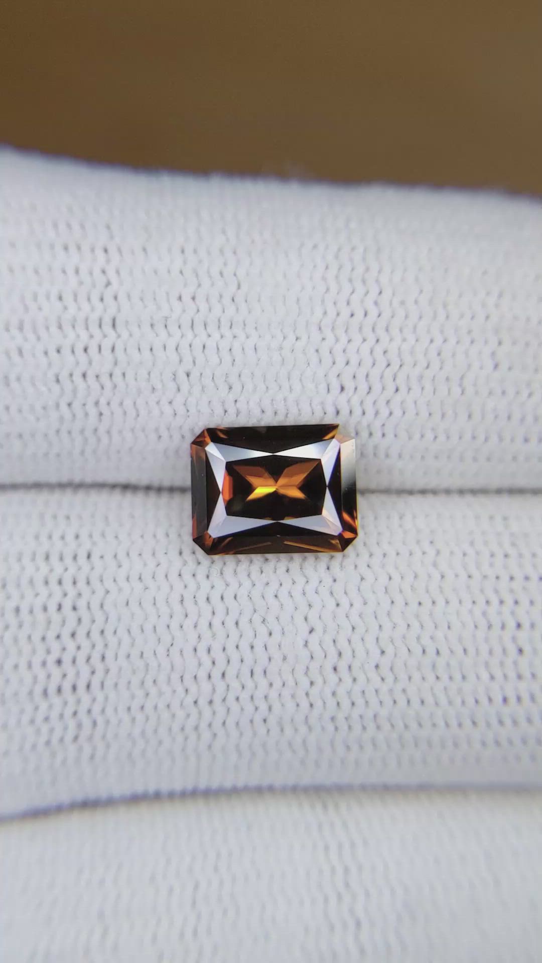 3.24 Ct. Brownish Orange Zircon from Tanzania Size Video