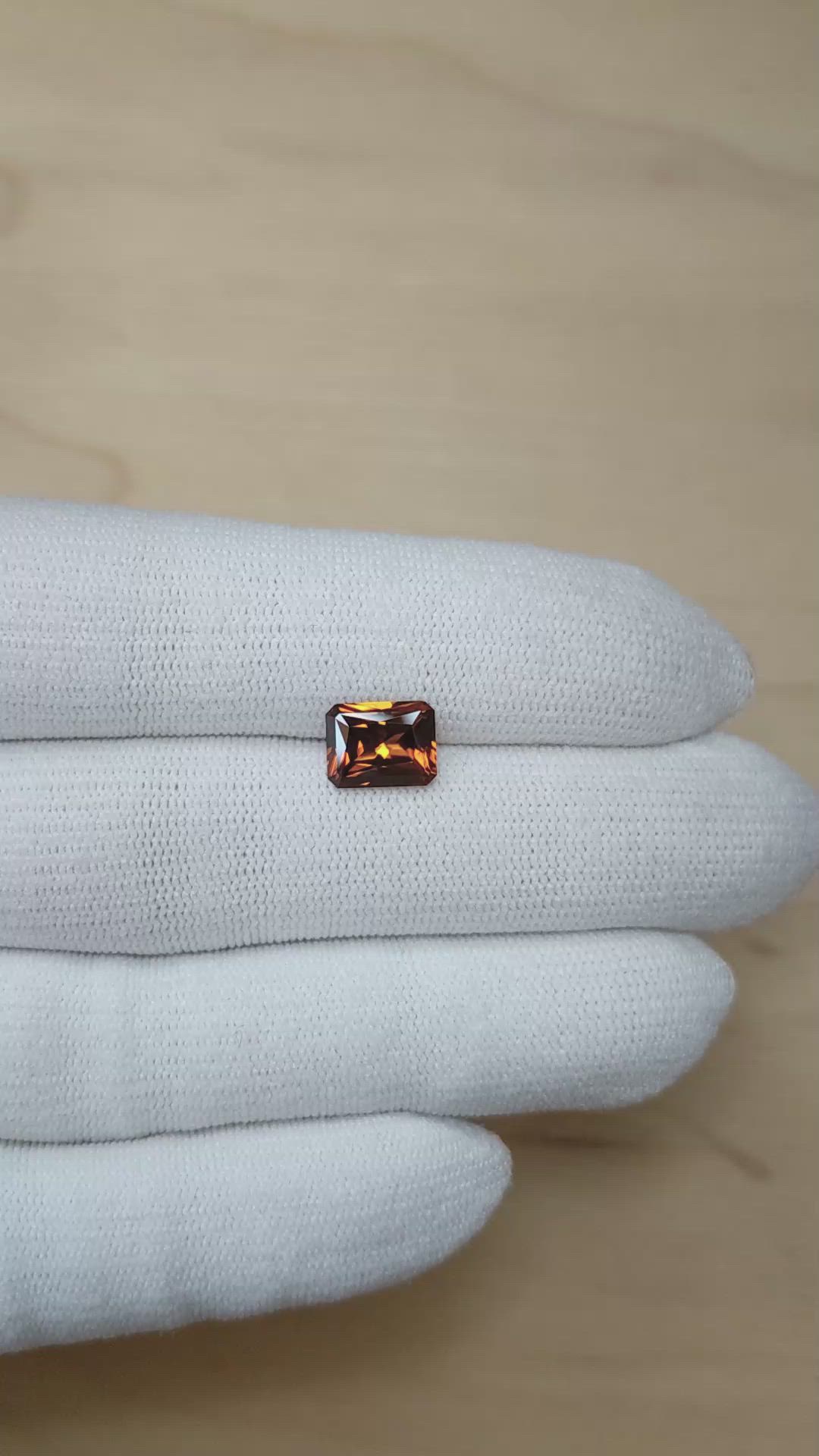 3.24 Ct. Brownish Orange Zircon from Tanzania Size Video