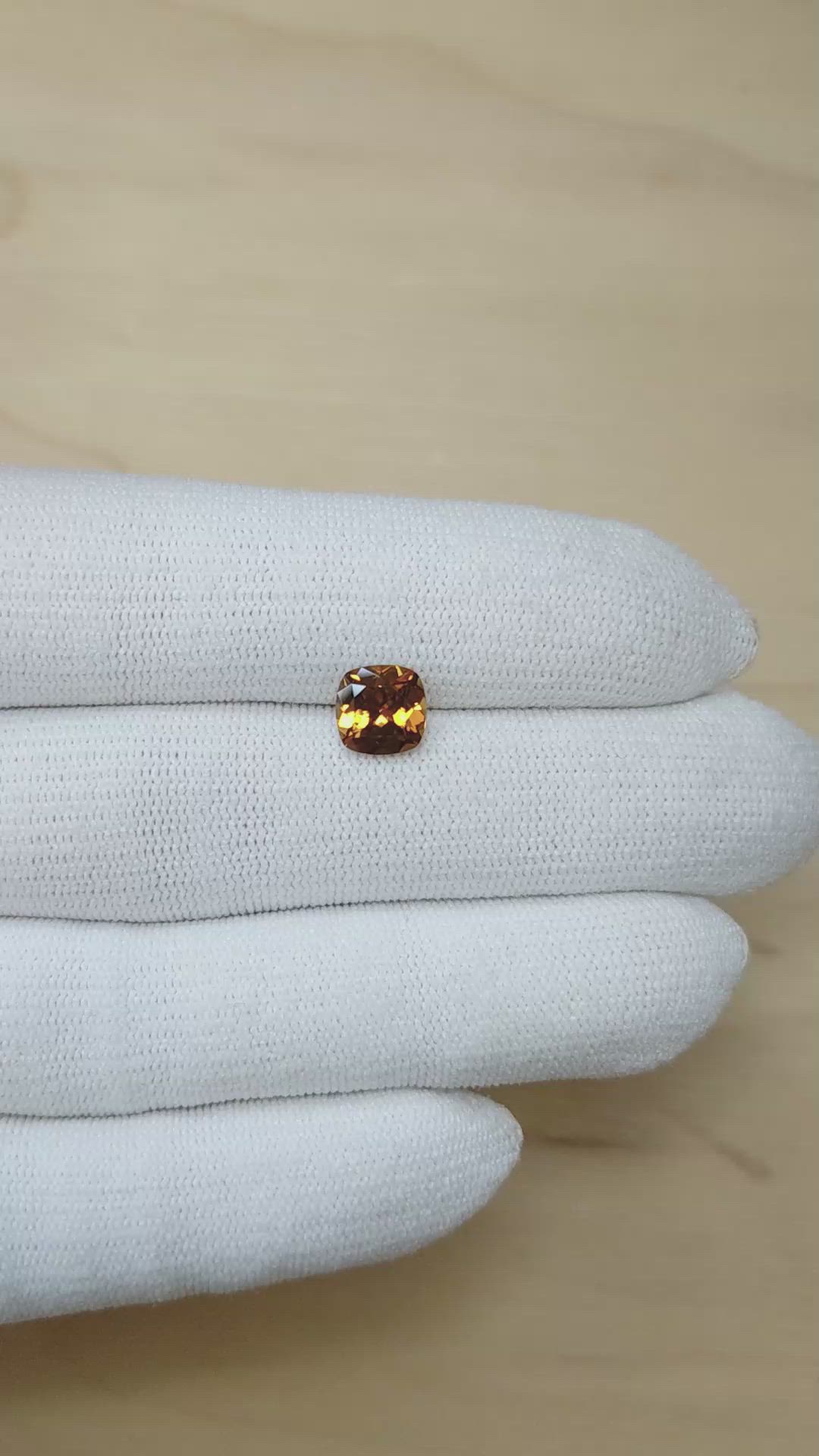 2.44 Ct. Brownish Orange Zircon from Tanzania Size Video