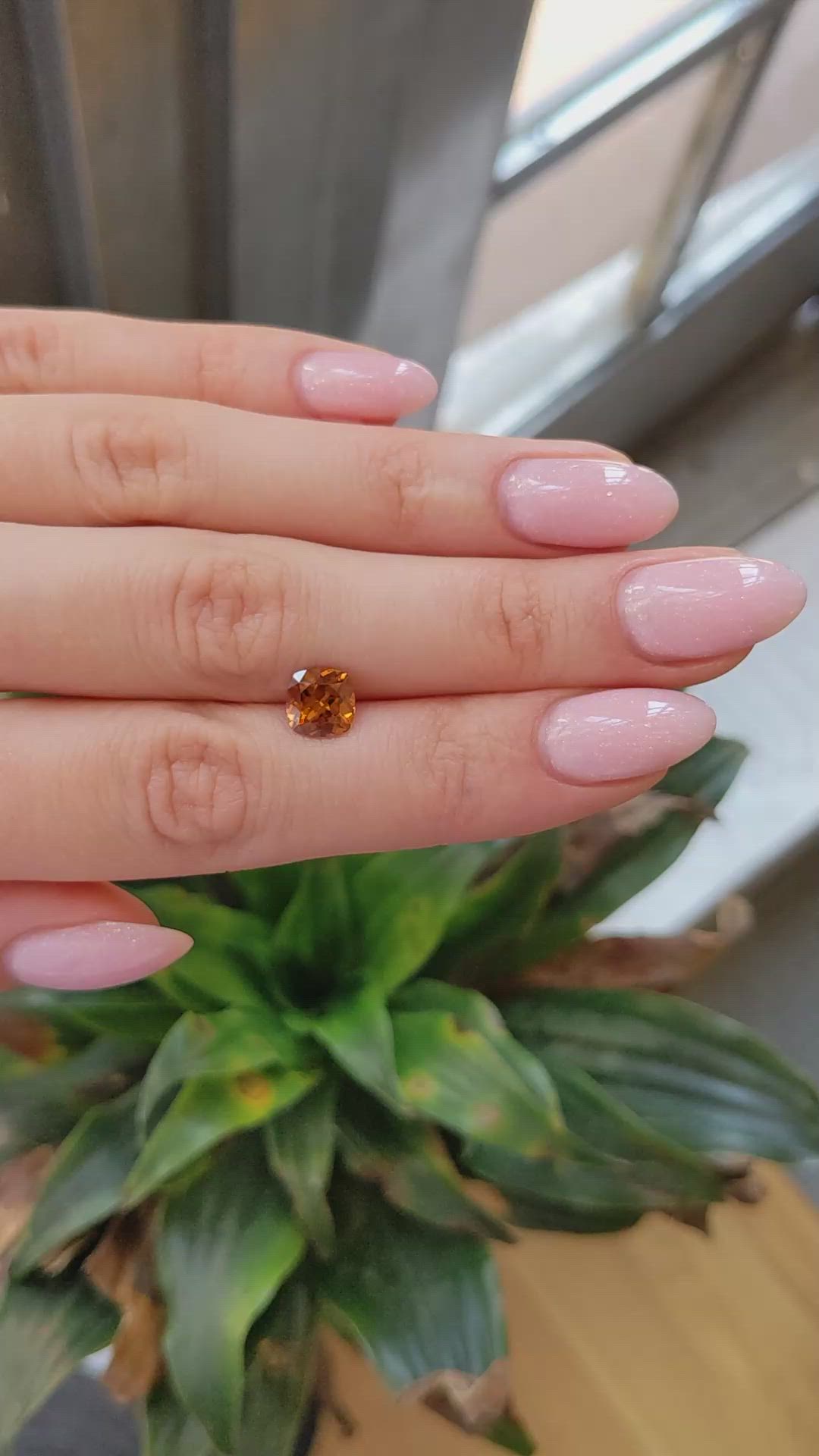 2.44 Ct. Brownish Orange Zircon from Tanzania Size Video