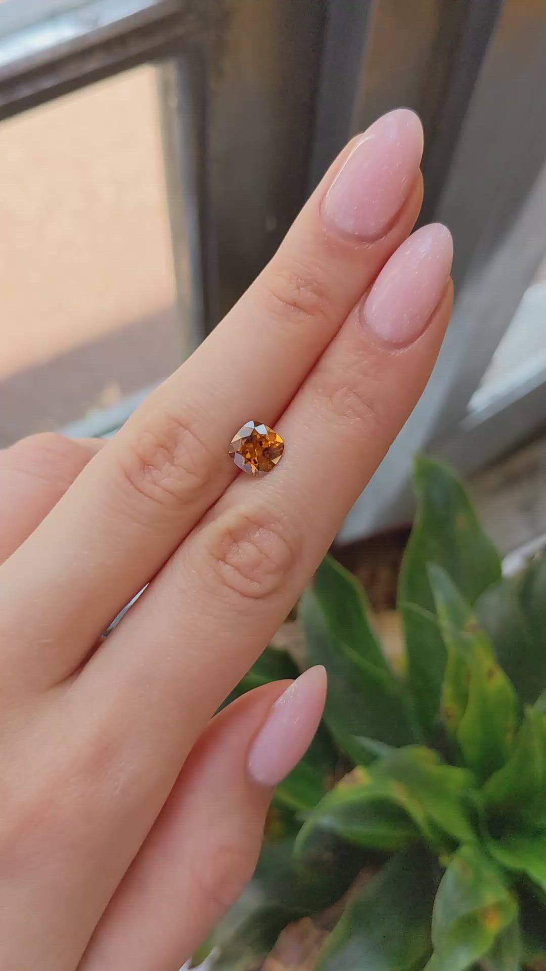2.44 Ct. Brownish Orange Zircon from Tanzania Size Video