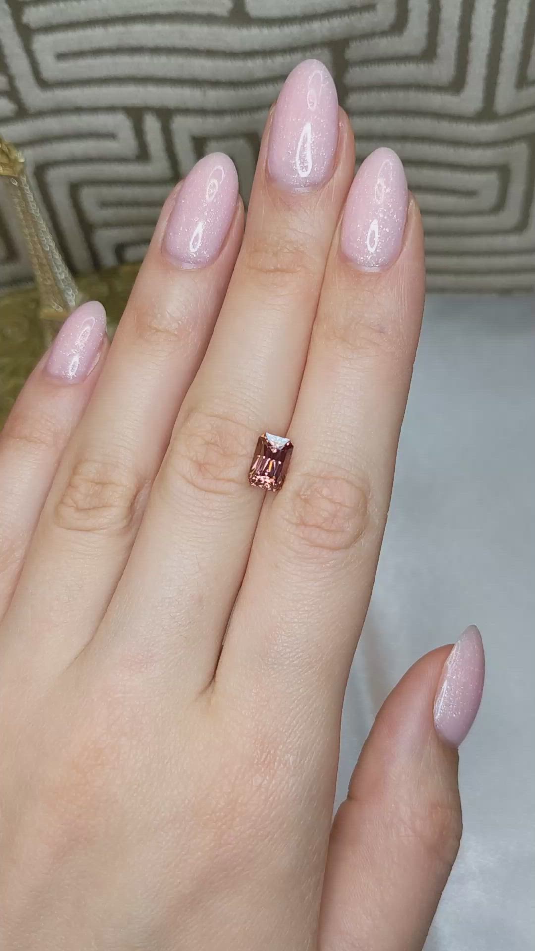 2.87 Ct. Pinkish Brown Zircon from Madagascar Size Video