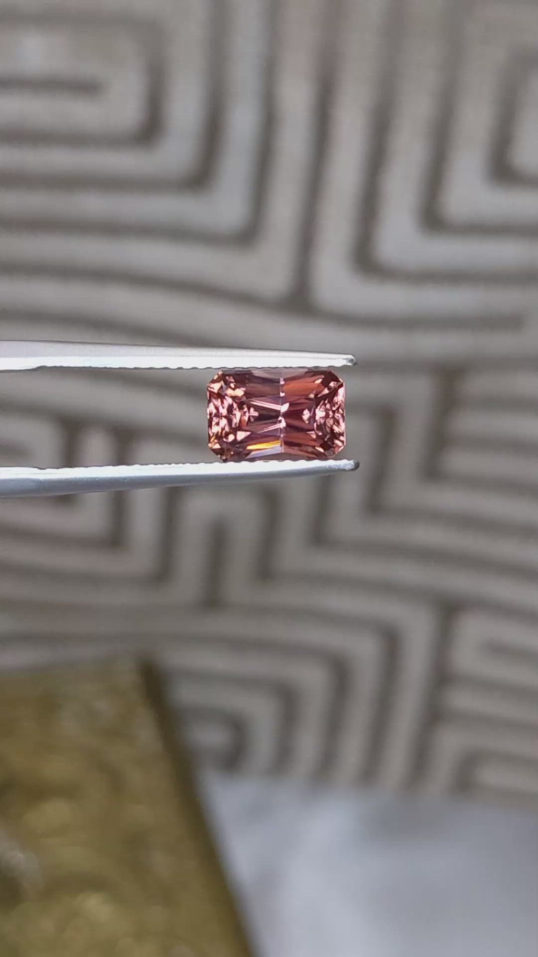 2.87 Ct. Pinkish Brown Zircon from Madagascar Size Video