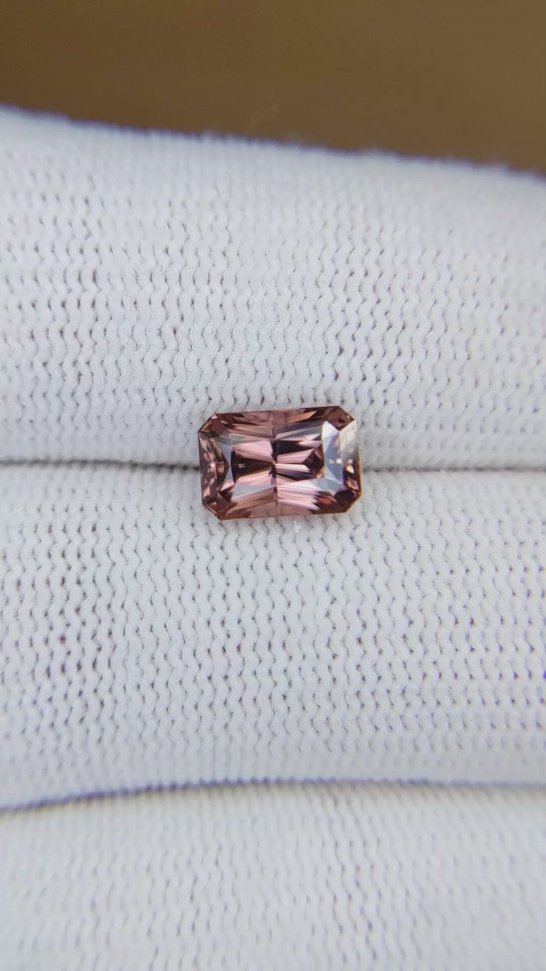 2.87 Ct. Pinkish Brown Zircon from Madagascar Size Video