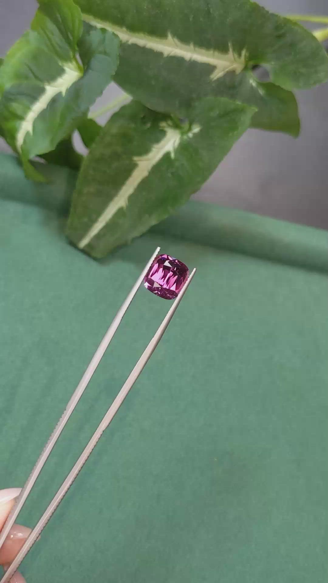 6.27 Ct. Pinkish Purple Garnet from Tanzania Size Video