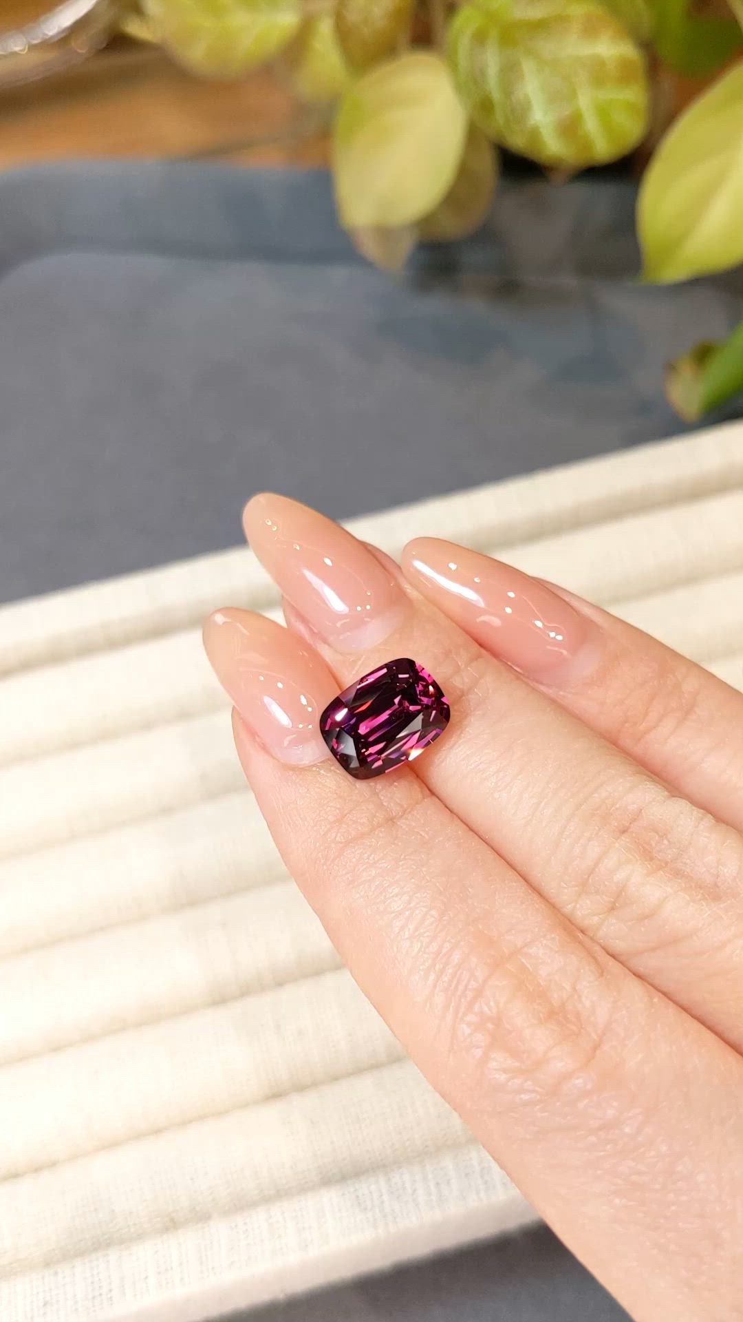 4.78 Ct. Pinkish Purple Garnet from Tanzania Size Video