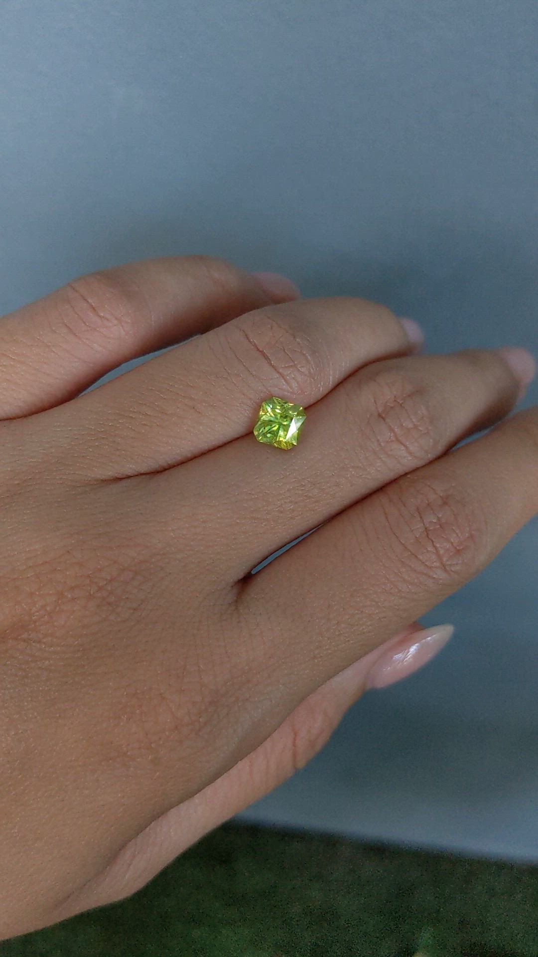 1.60 Ct. Yellowish Green Sphene (Titanite) from Madagascar Size Video
