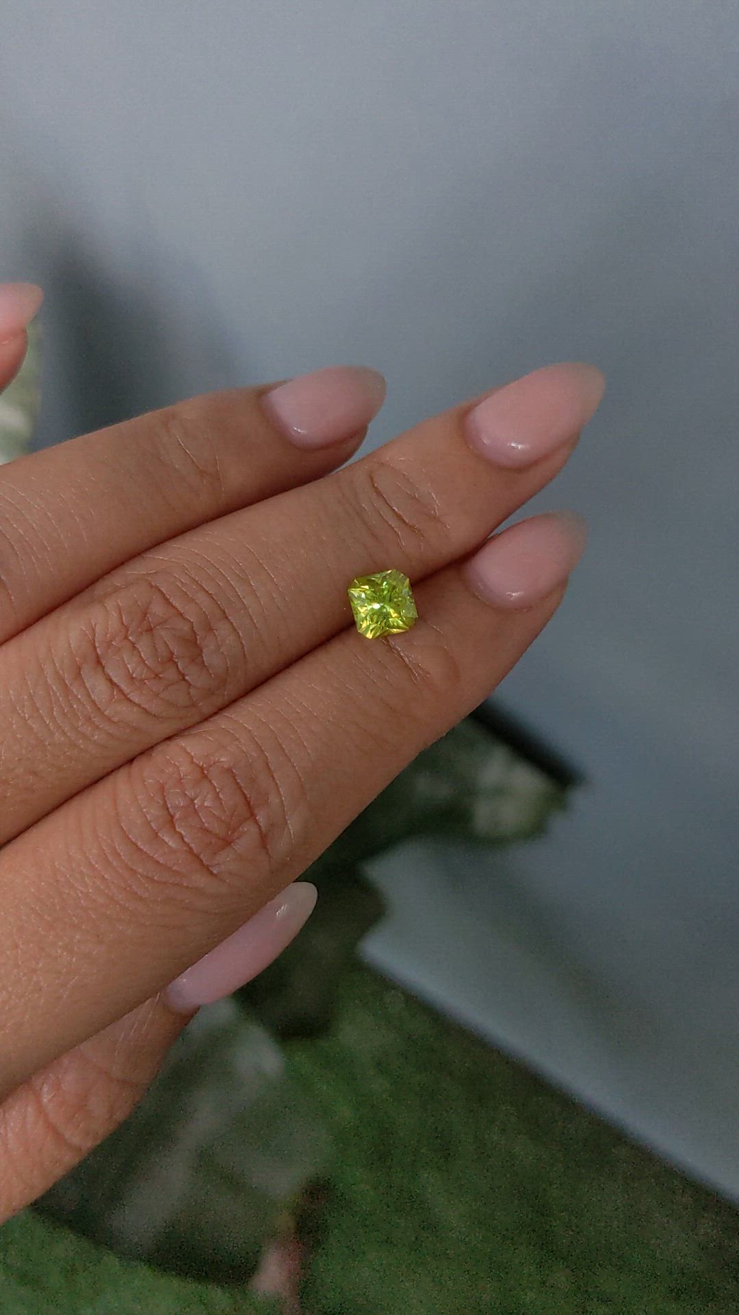 1.60 Ct. Yellowish Green Sphene (Titanite) from Madagascar Size Video