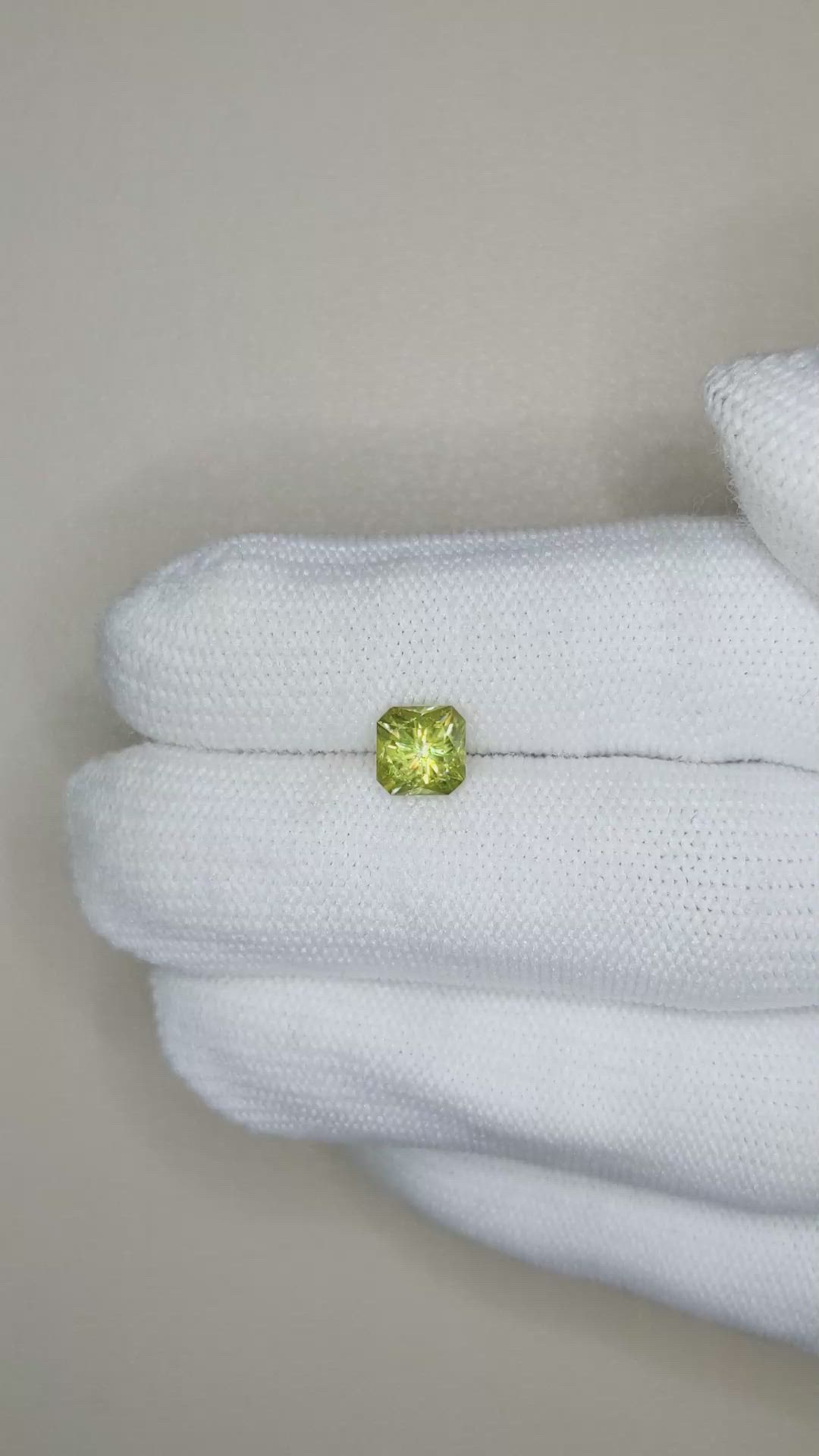 1.60 Ct. Yellowish Green Sphene (Titanite) from Madagascar Size Video