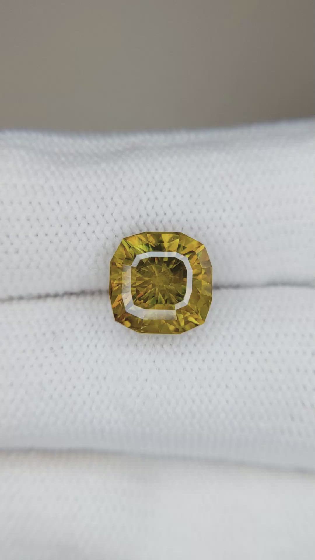 4.73 Ct. Greenish Brown Sphene (Titanite) from Madagascar Size Video
