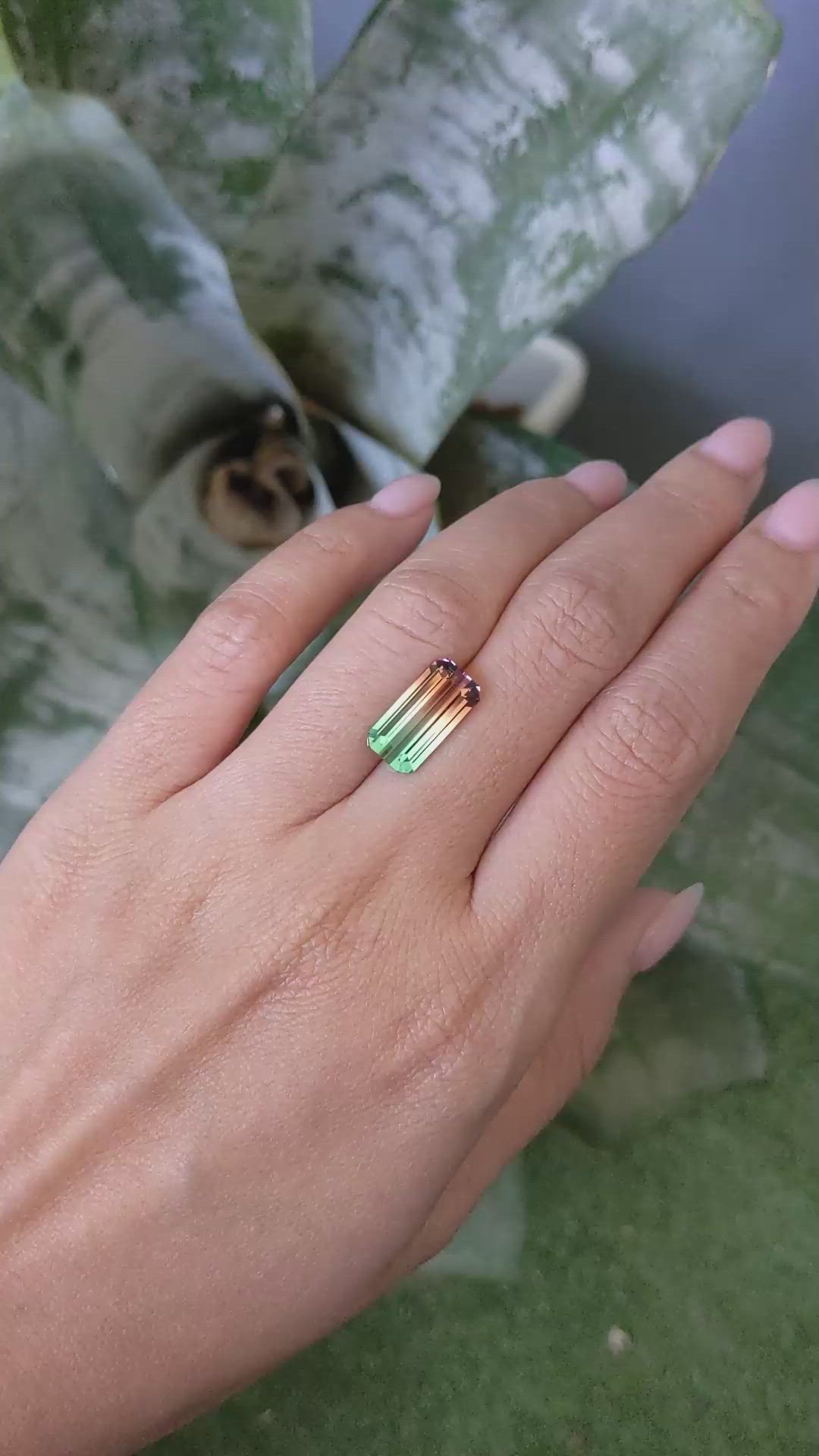4.30 Ct. Watermelon Tourmaline from Brazil Size Video