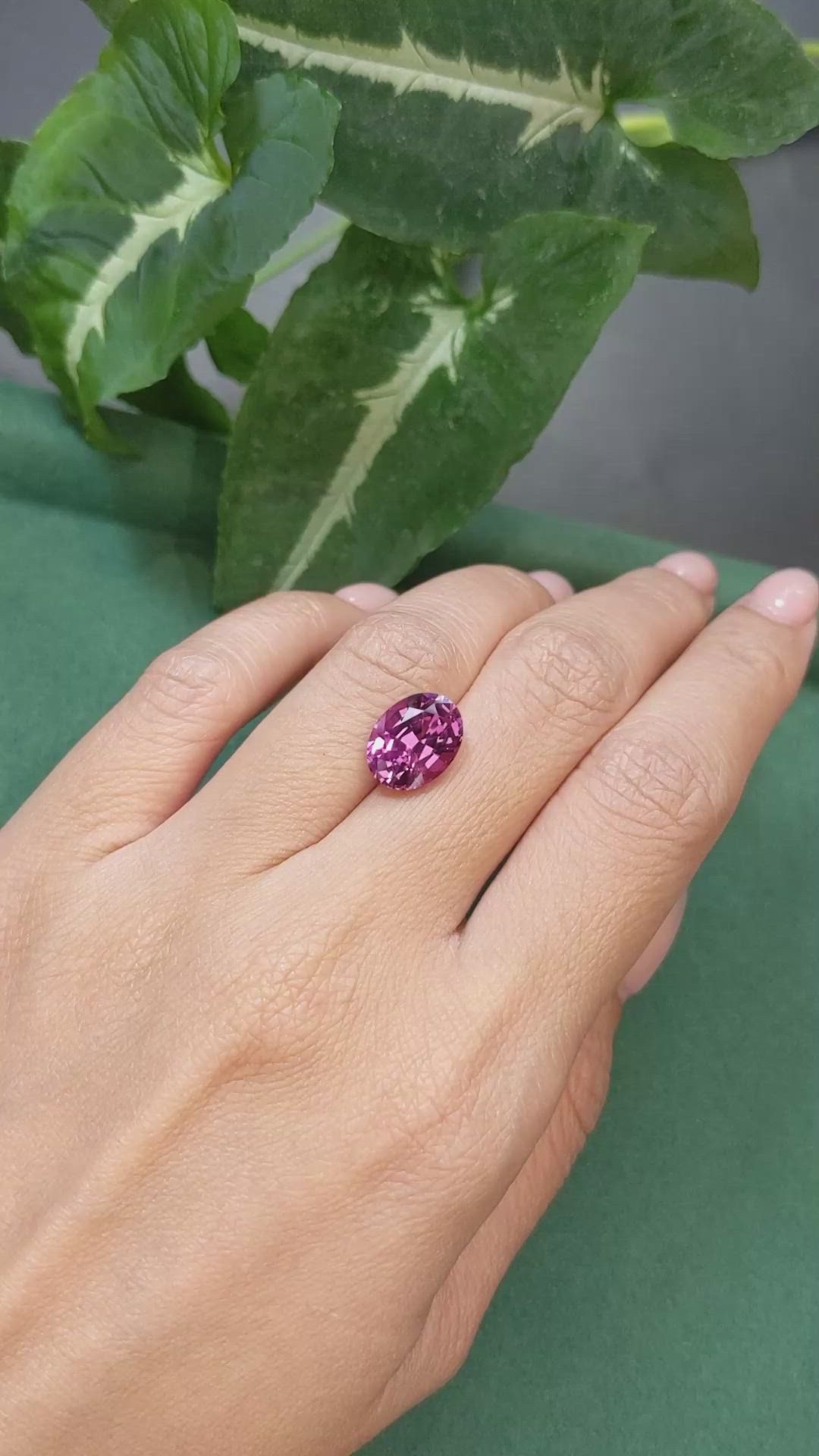 5.34 Ct. Pinkish Purple Garnet from Tanzania Size Video