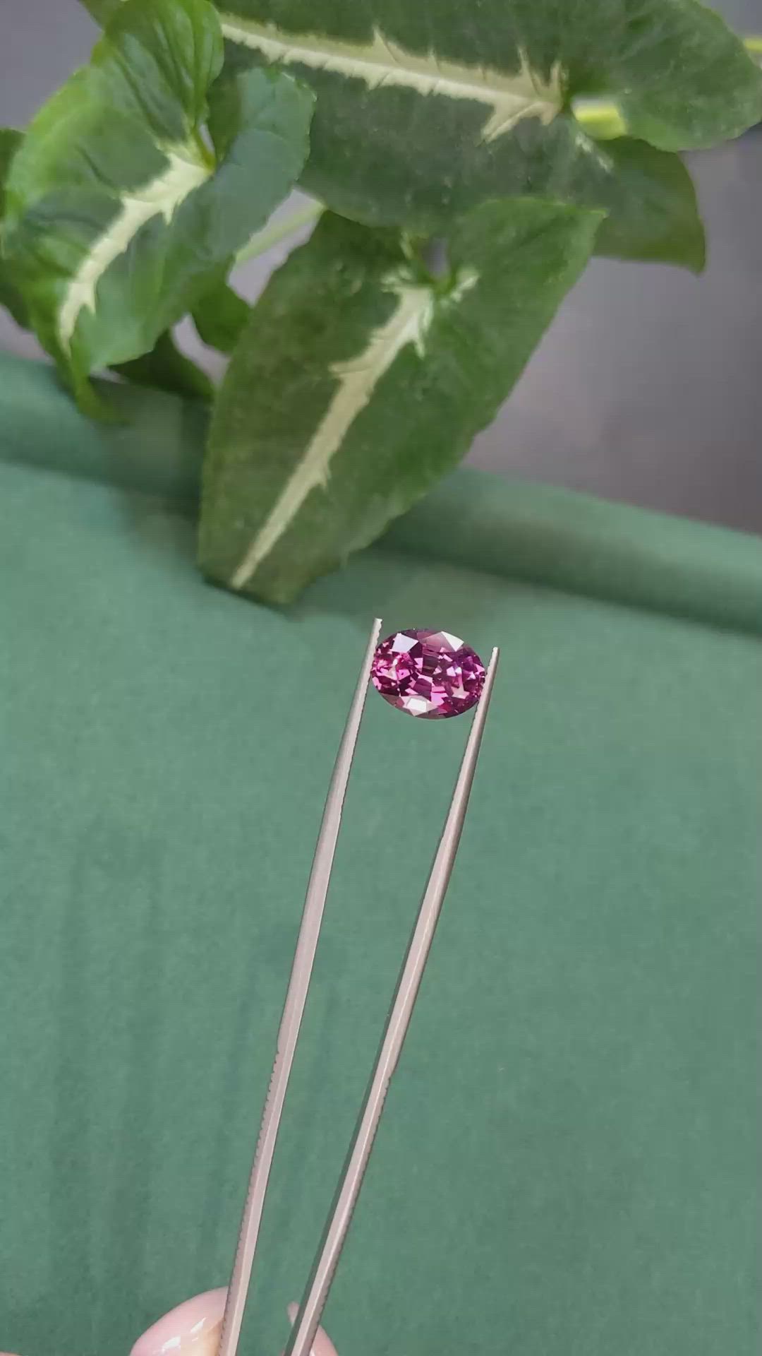 5.34 Ct. Pinkish Purple Garnet from Tanzania Size Video