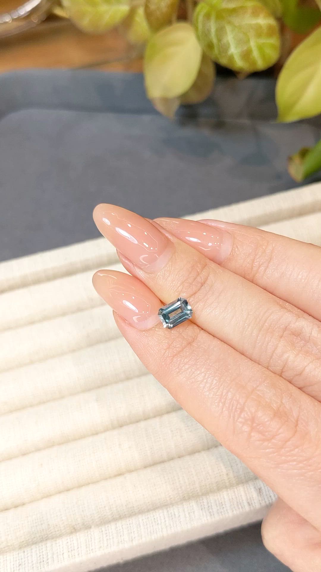 0.75 Ct. Blue Aquamarine from Mozambique Size Video