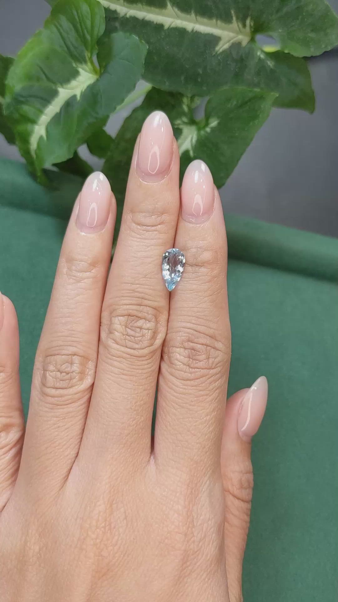 1.27 Ct. Blue Aquamarine from Nigeria Size Video