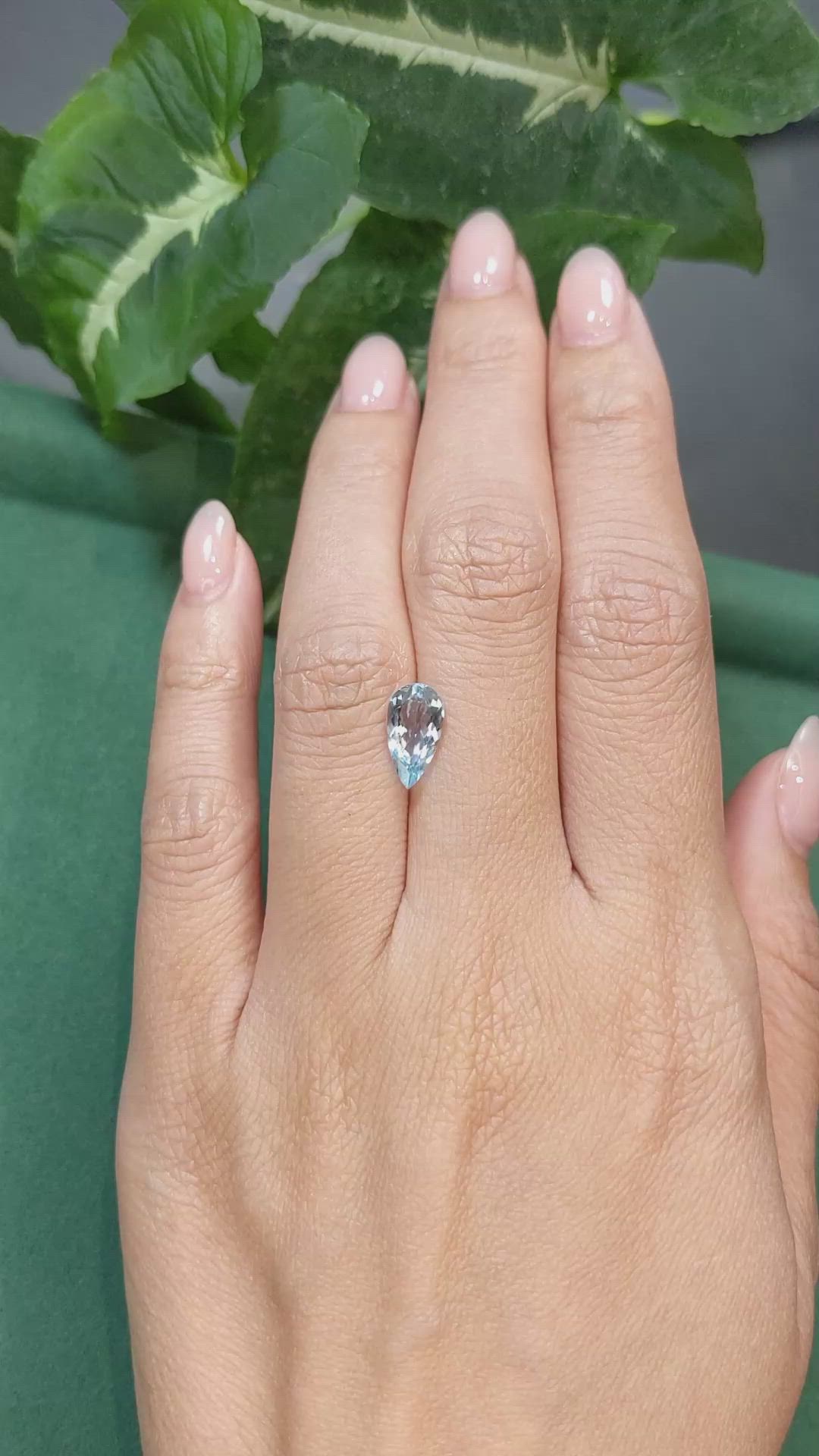 1.27 Ct. Blue Aquamarine from Nigeria Size Video
