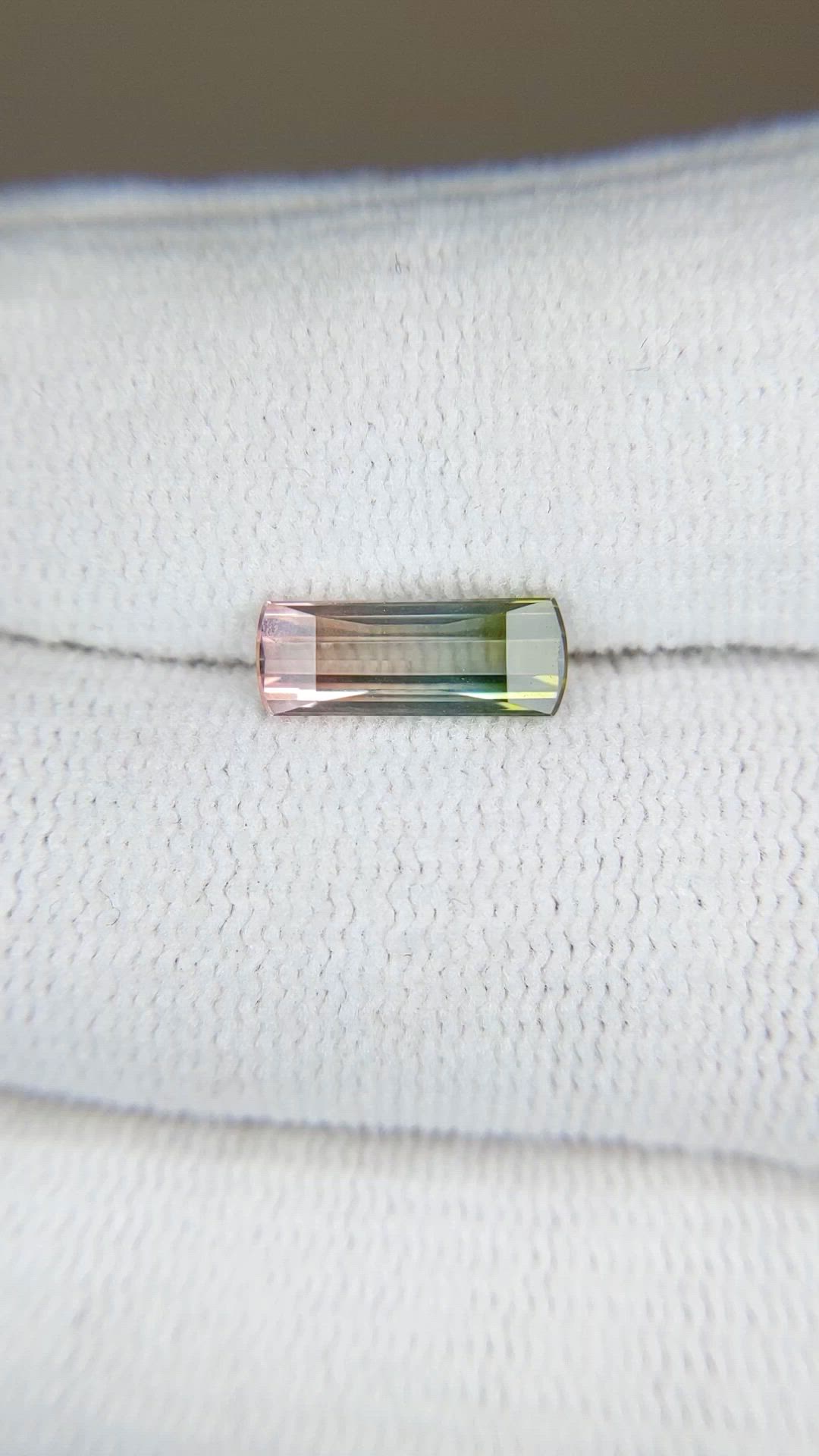 1.39 Ct. Watermelon Tourmaline from Brazil Size Video