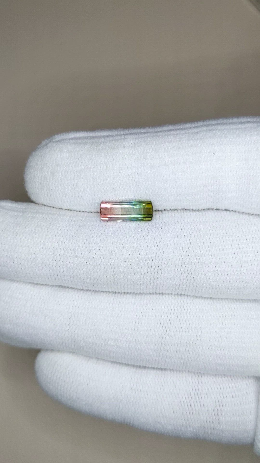 1.39 Ct. Watermelon Tourmaline from Brazil Size Video