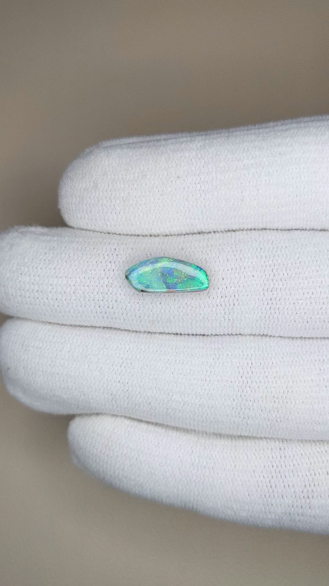 2.13 Ct. Multi Color Cabochon Black Opal (Dark Opal) from Australia Size Video