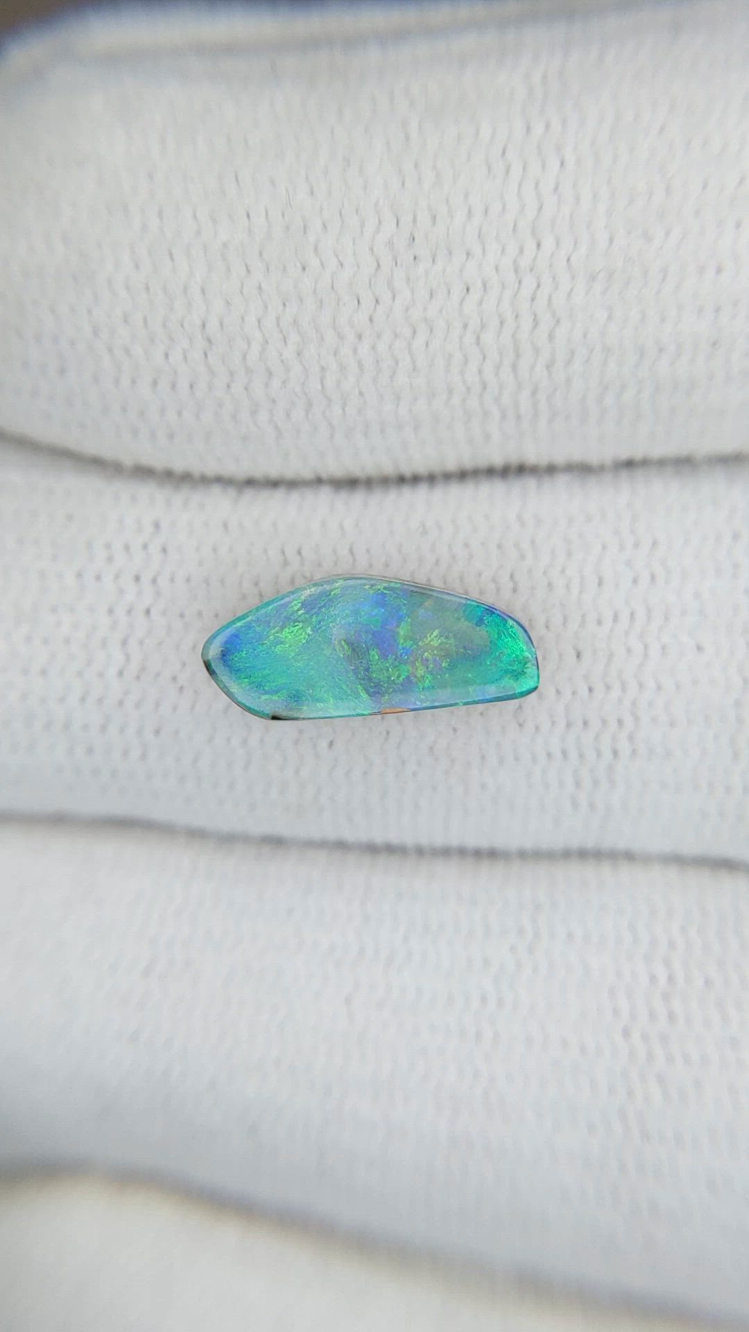 2.13 Ct. Multi Color Cabochon Black Opal (Dark Opal) from Australia Size Video