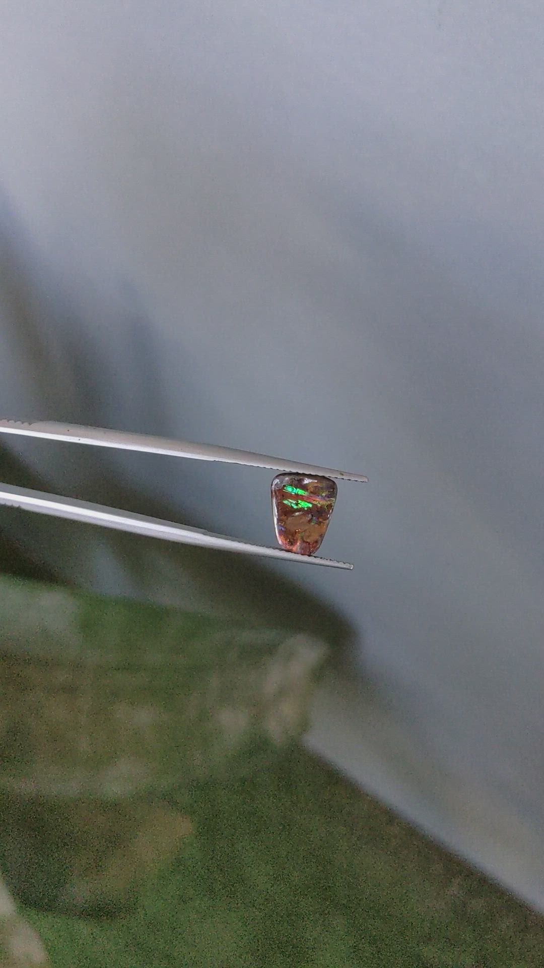 2.91 Ct. Multi Color Black Opal (Dark Opal) from Australia Size Video