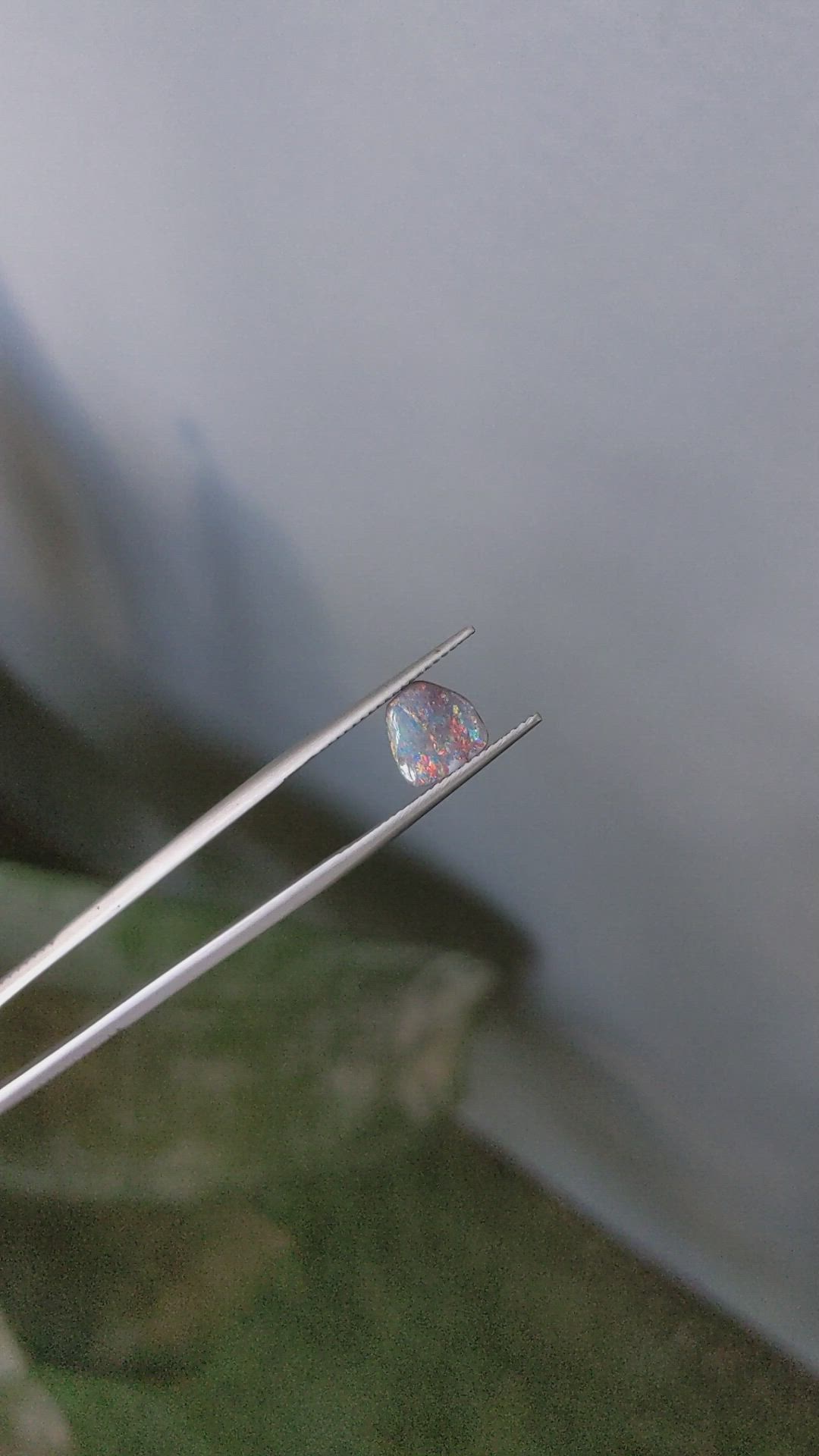 1.63 Ct. Multi Color Cabochon Black Opal (Dark Opal) from Australia Size Video