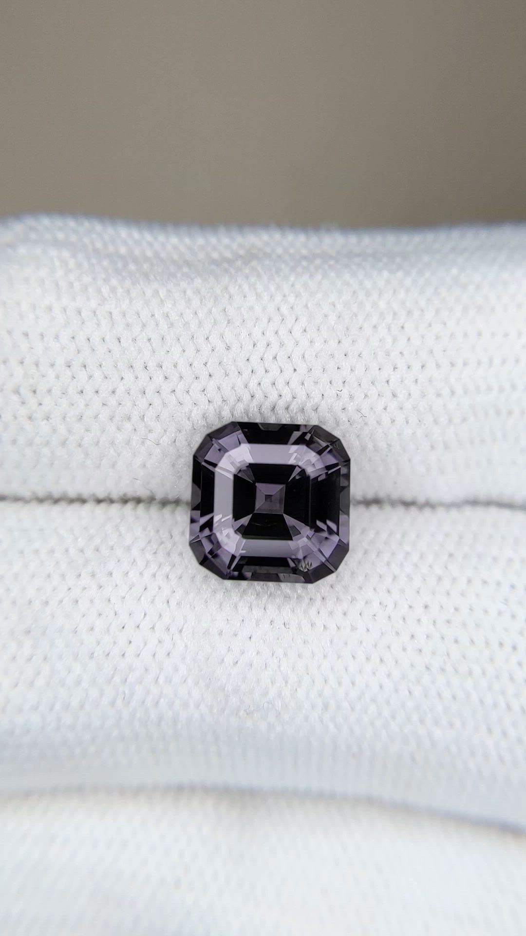 3.81 Ct. Greyish Violet Spinel from Burma (Myanmar) Size Video