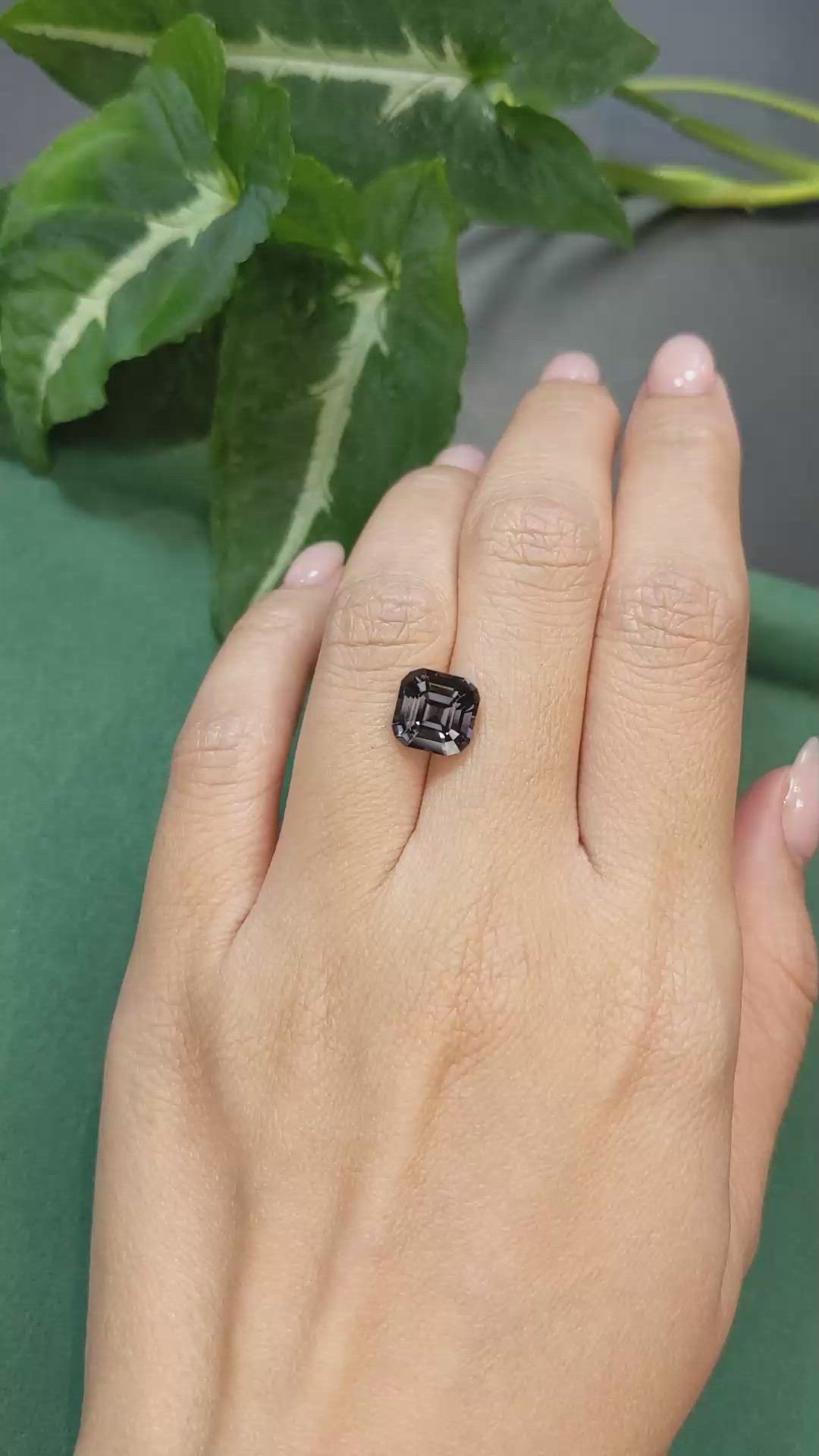 3.81 Ct. Greyish Violet Spinel from Burma (Myanmar) Size Video