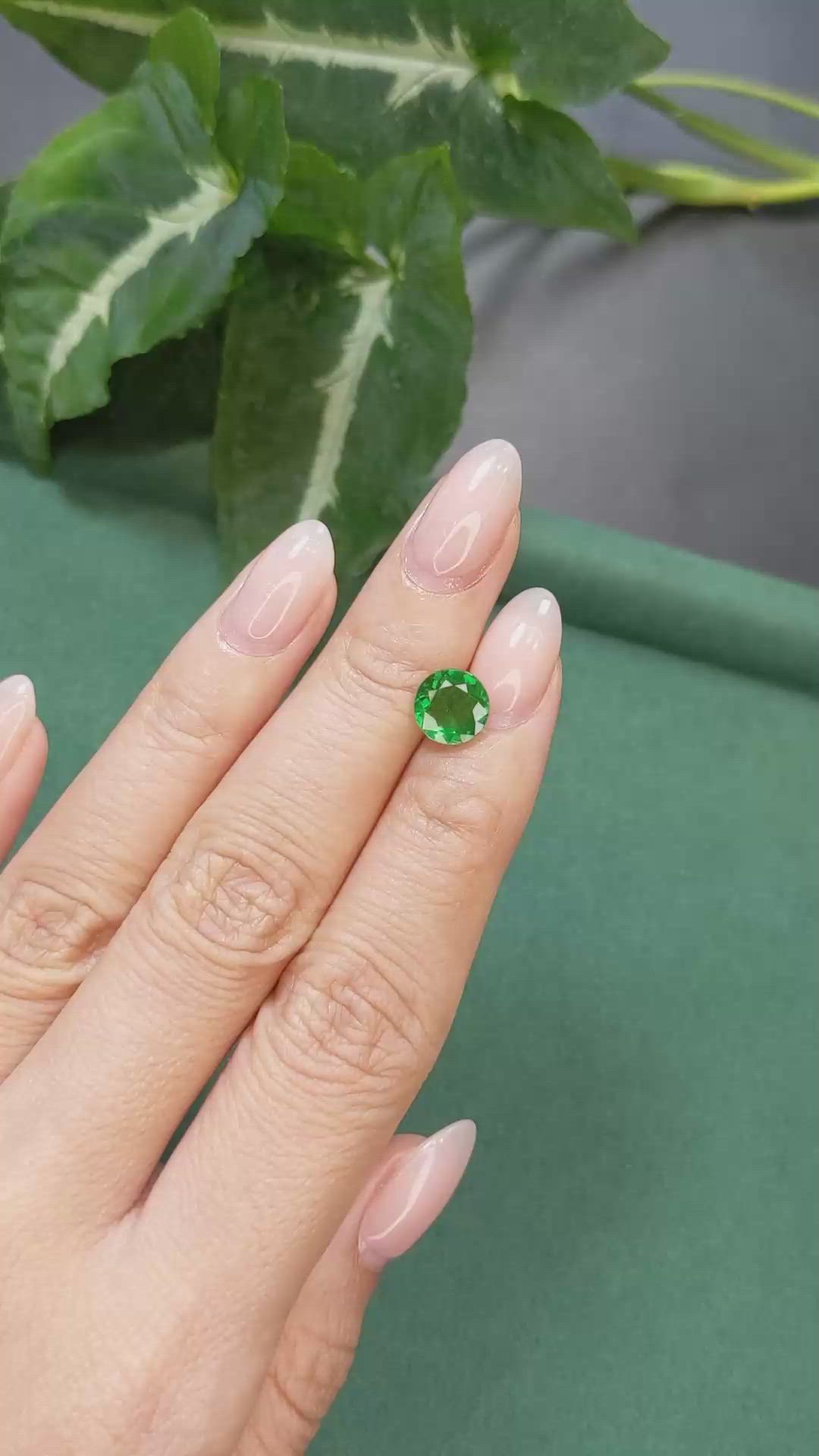 1.70 Ct. Tsavorite Garnet from Tanzania Size Video