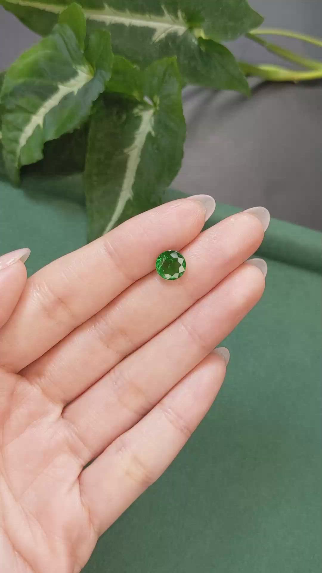 1.70 Ct. Tsavorite Garnet from Tanzania Size Video