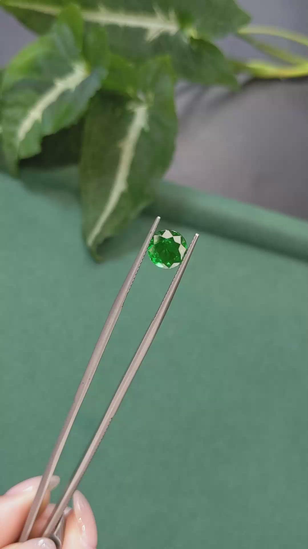 1.70 Ct. Tsavorite Garnet from Tanzania Size Video