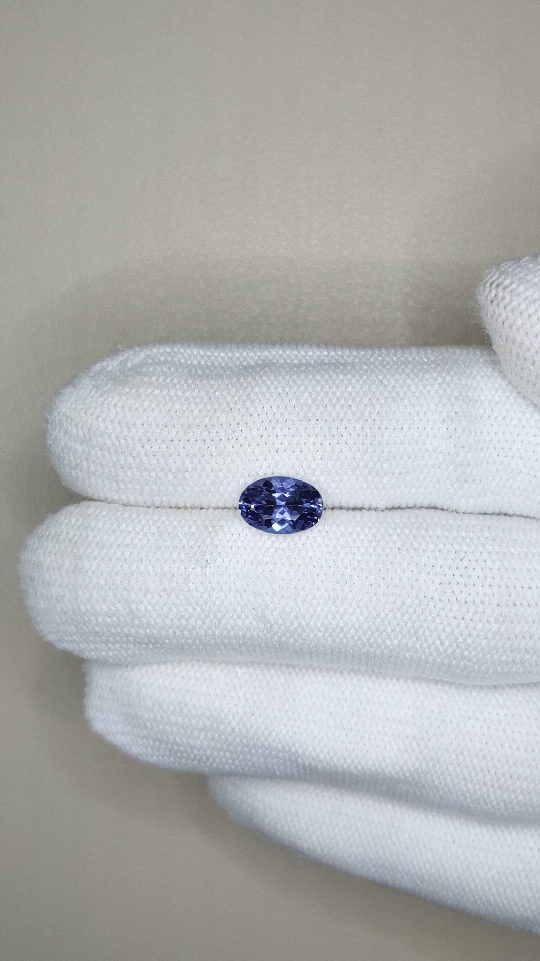 1.29 Ct. Violetish Blue Tanzanite from Tanzania Size Video