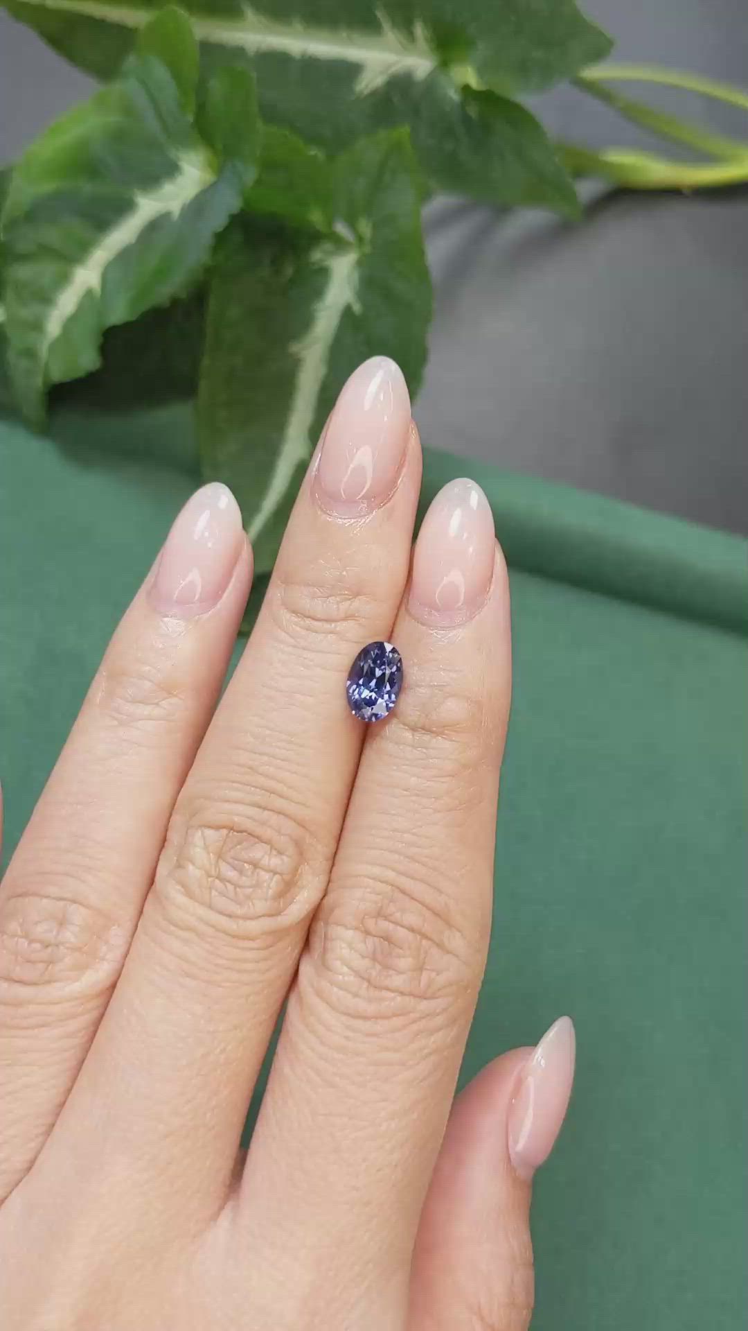 1.29 Ct. Violetish Blue Tanzanite from Tanzania Size Video