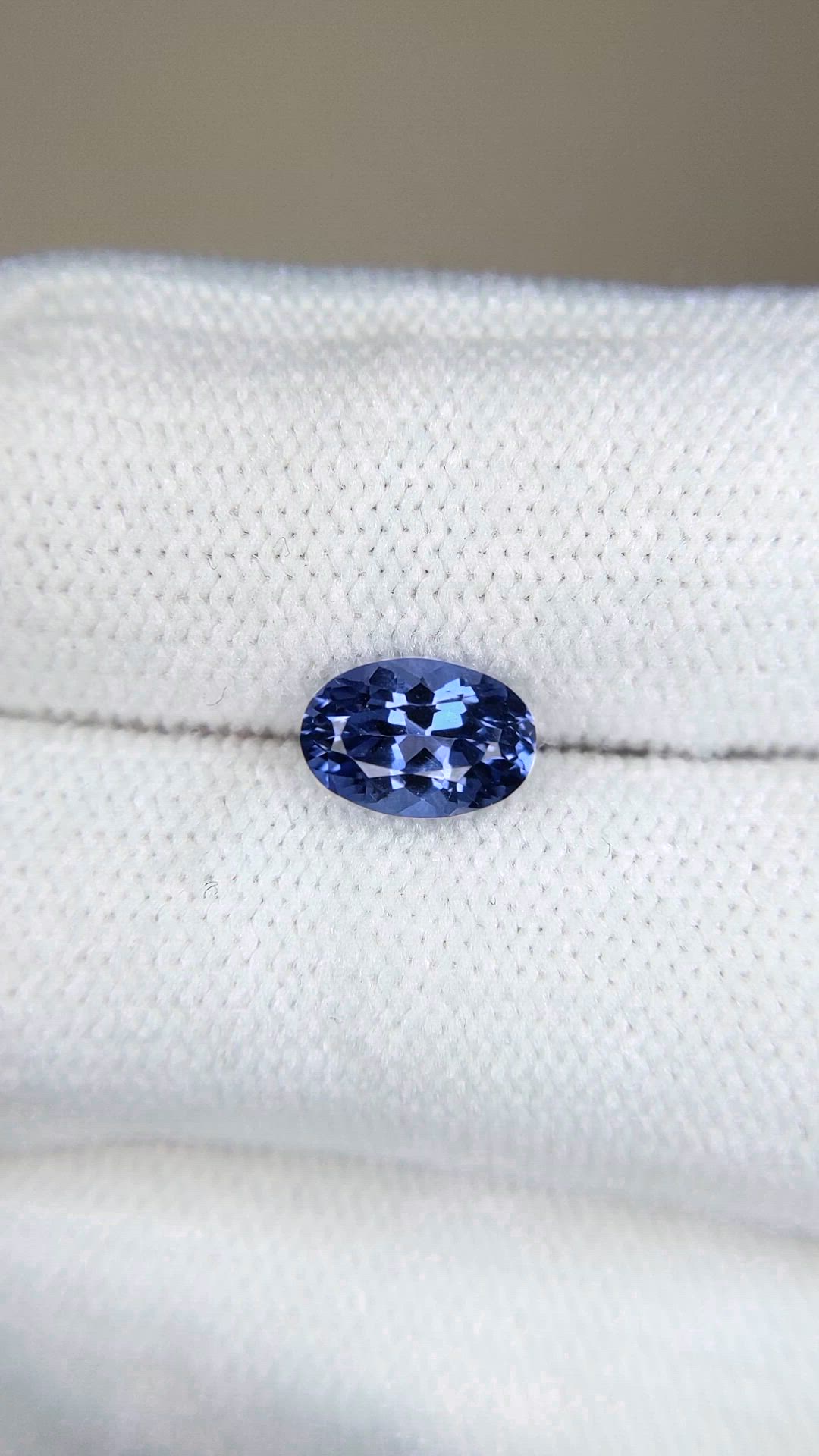 1.29 Ct. Violetish Blue Tanzanite from Tanzania Size Video