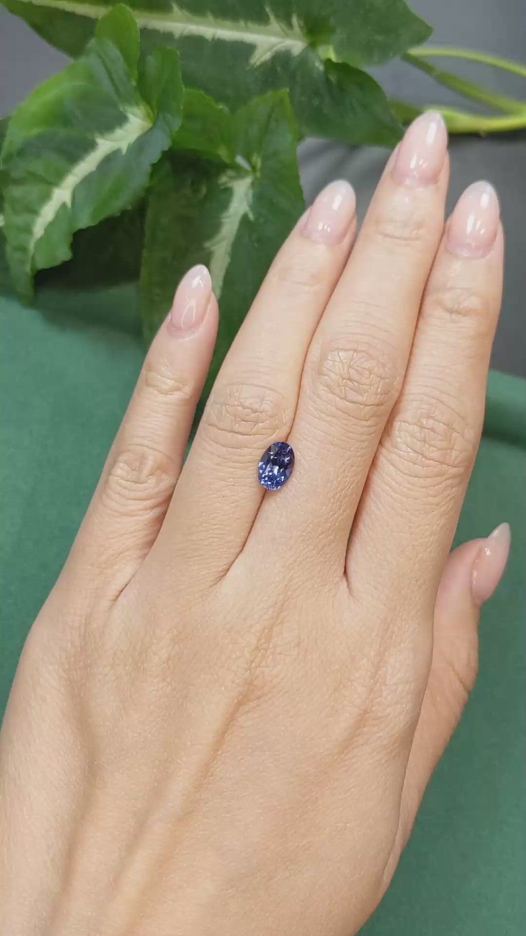 1.29 Ct. Violetish Blue Tanzanite from Tanzania Size Video