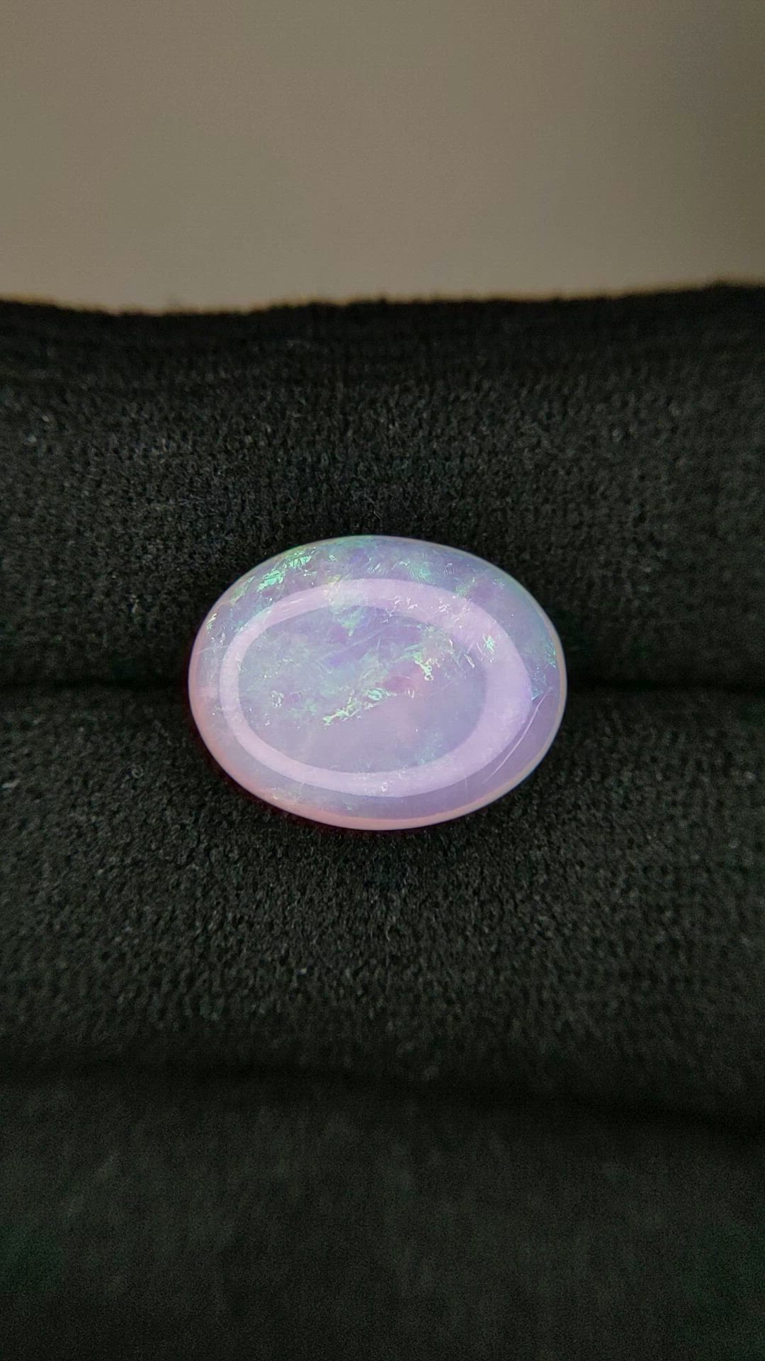 4.36 Ct. White Cabochon White Opal (Light Opal) from Australia Size Video
