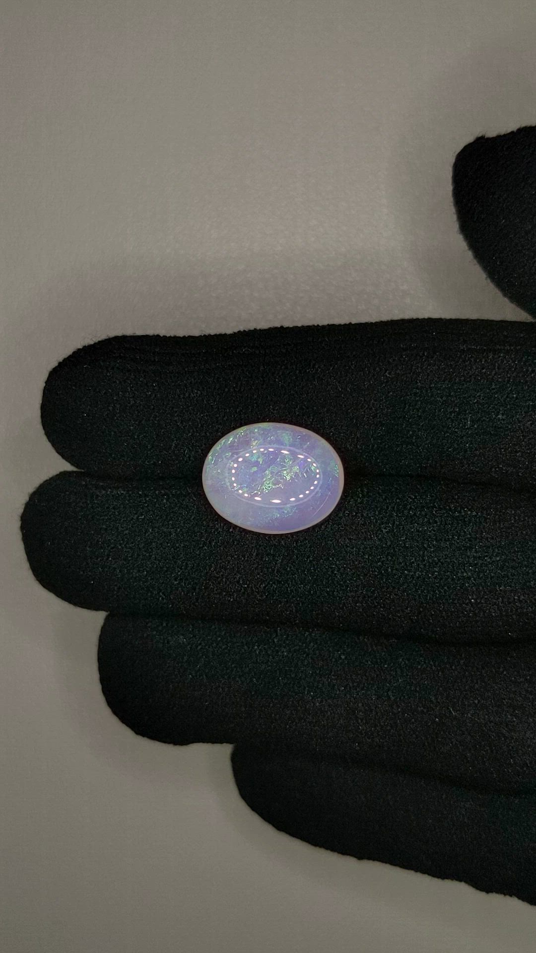 4.36 Ct. White Cabochon White Opal (Light Opal) from Australia Size Video